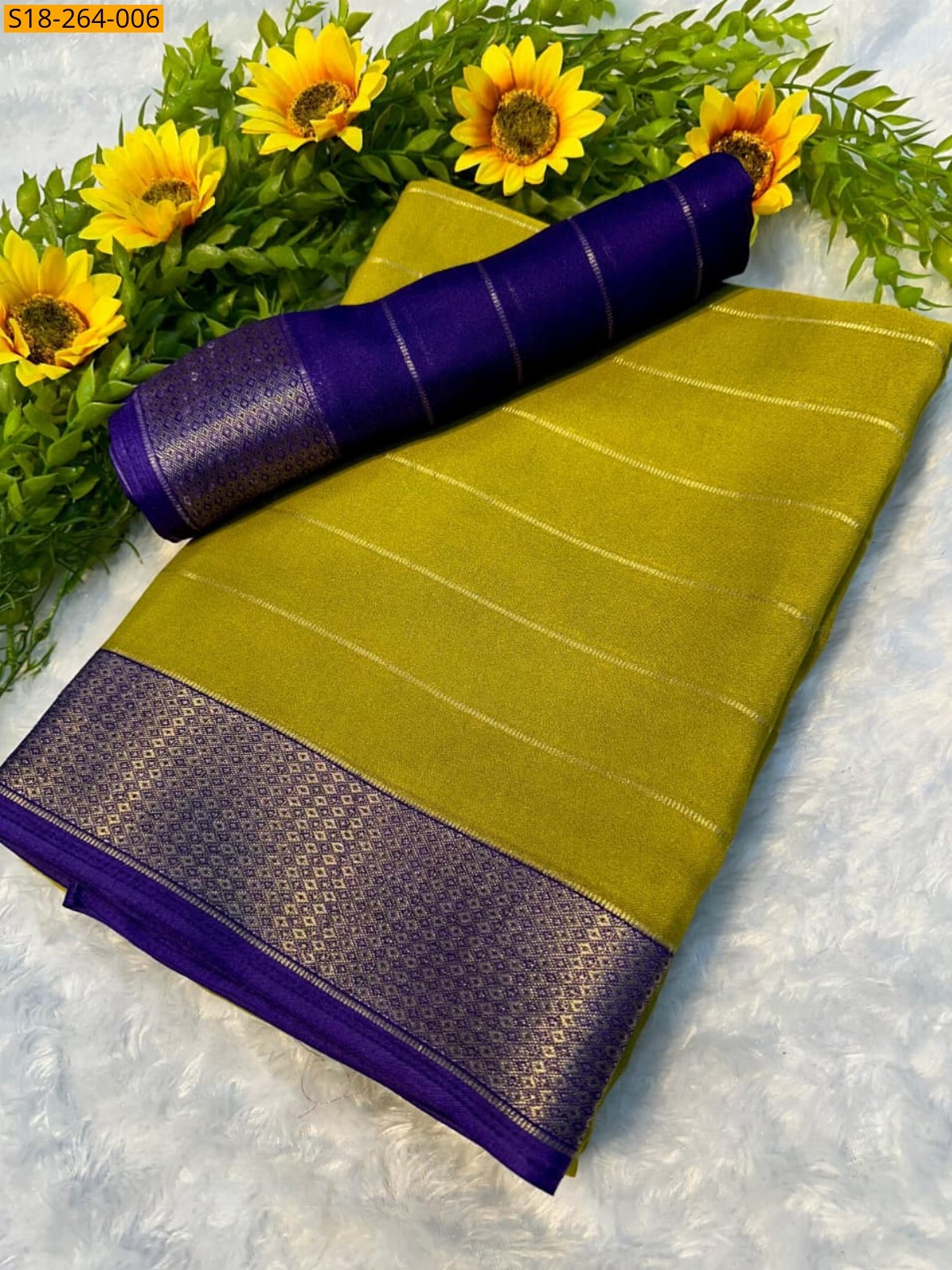 Olive Fancy mysore silk sarees 