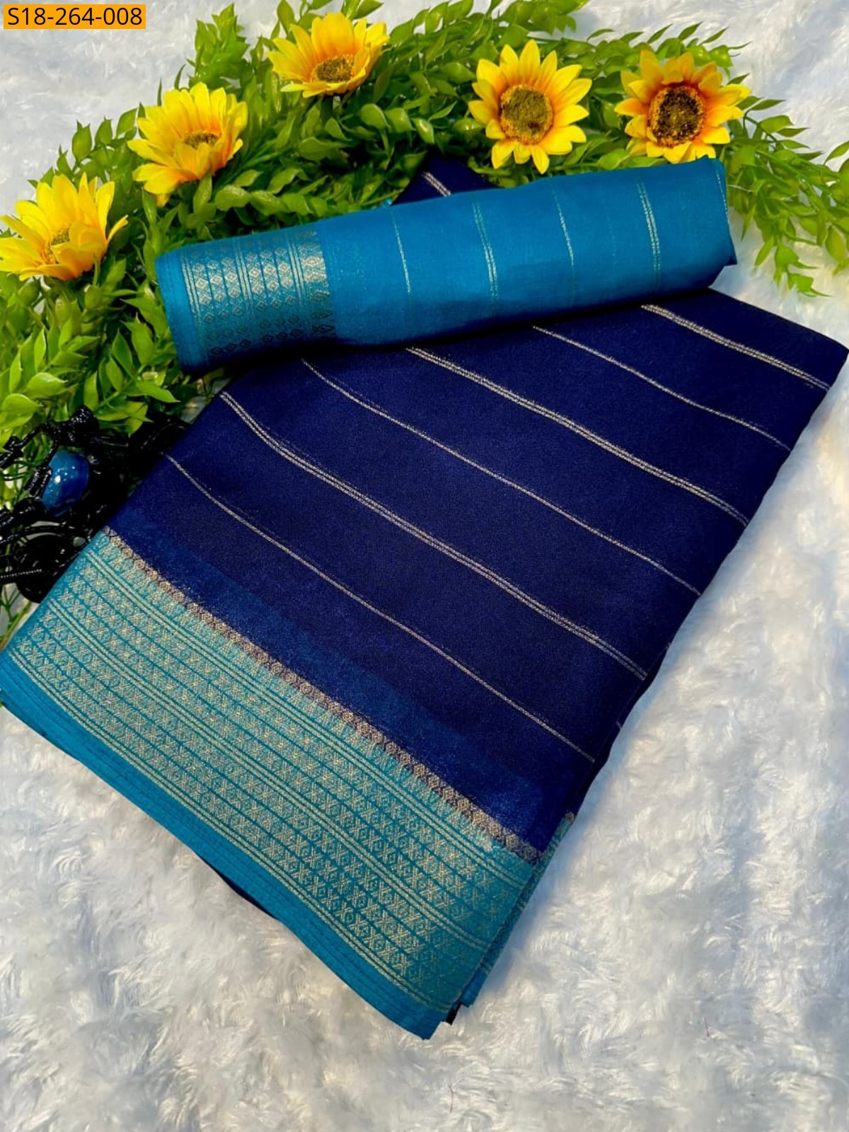Blue Fancy mysore silk sarees 