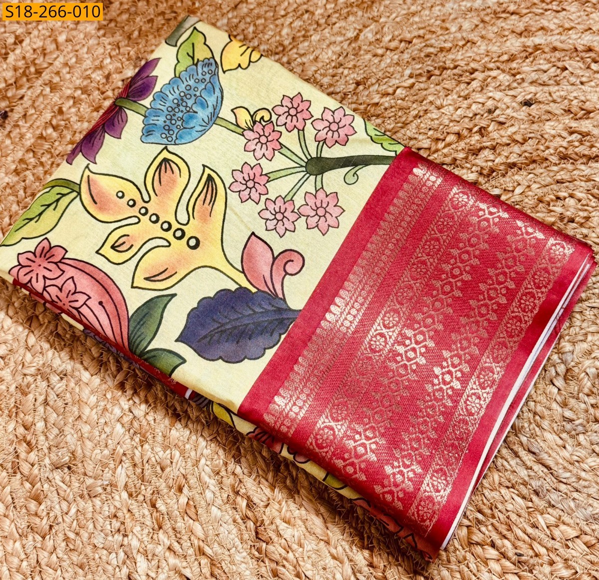 Yellow Semi Crepe mysore silk sarees