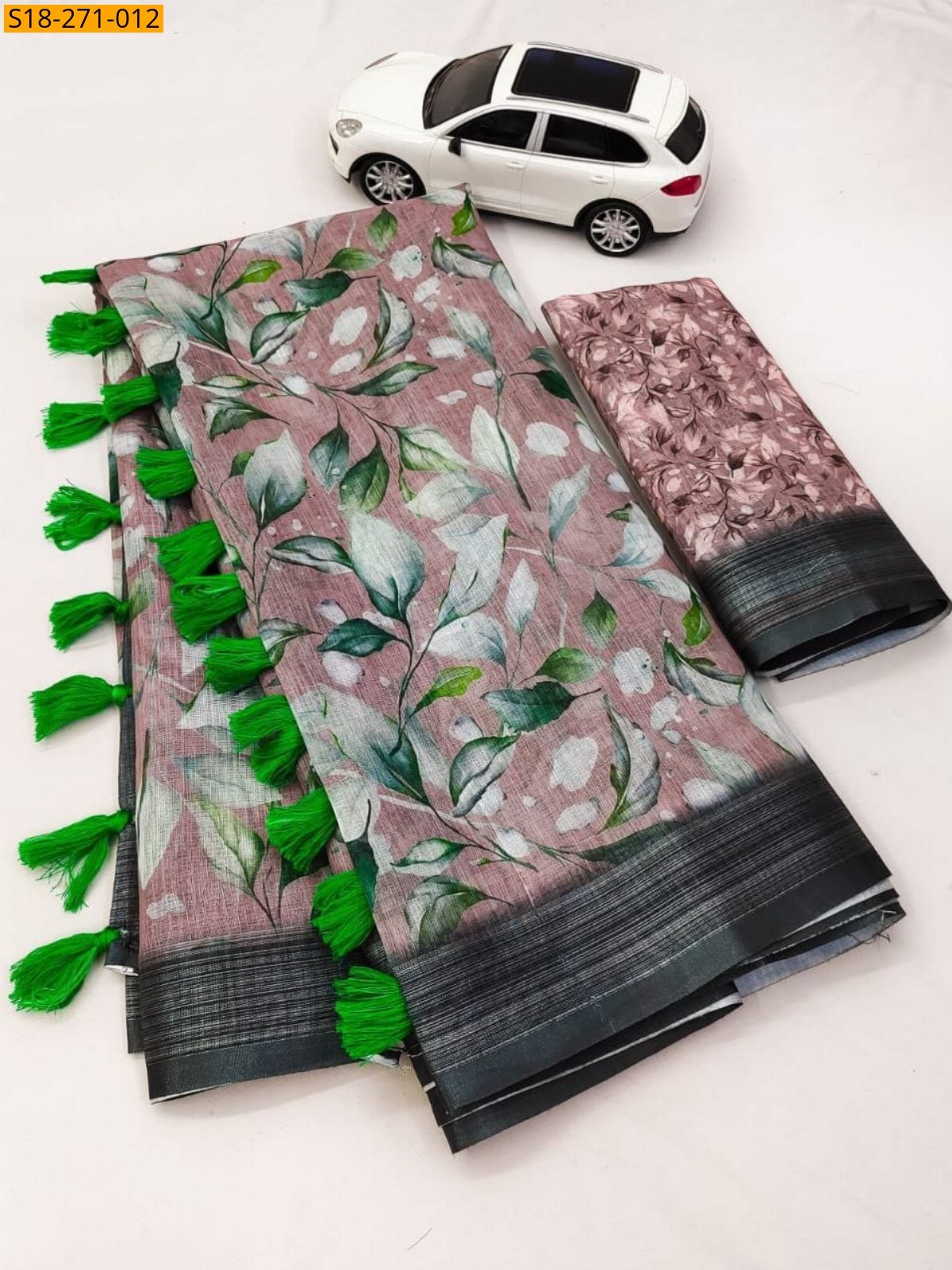 Maroon Fancy Linen sarees