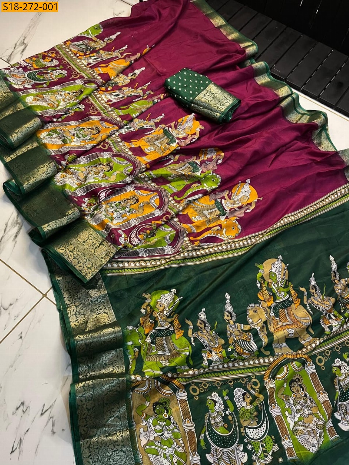 Maroon Fancy Rikko silk sarees