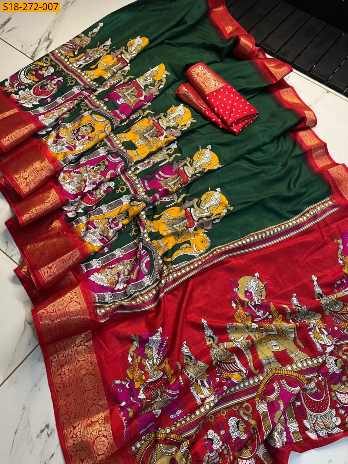Green Fancy Rikko silk sarees