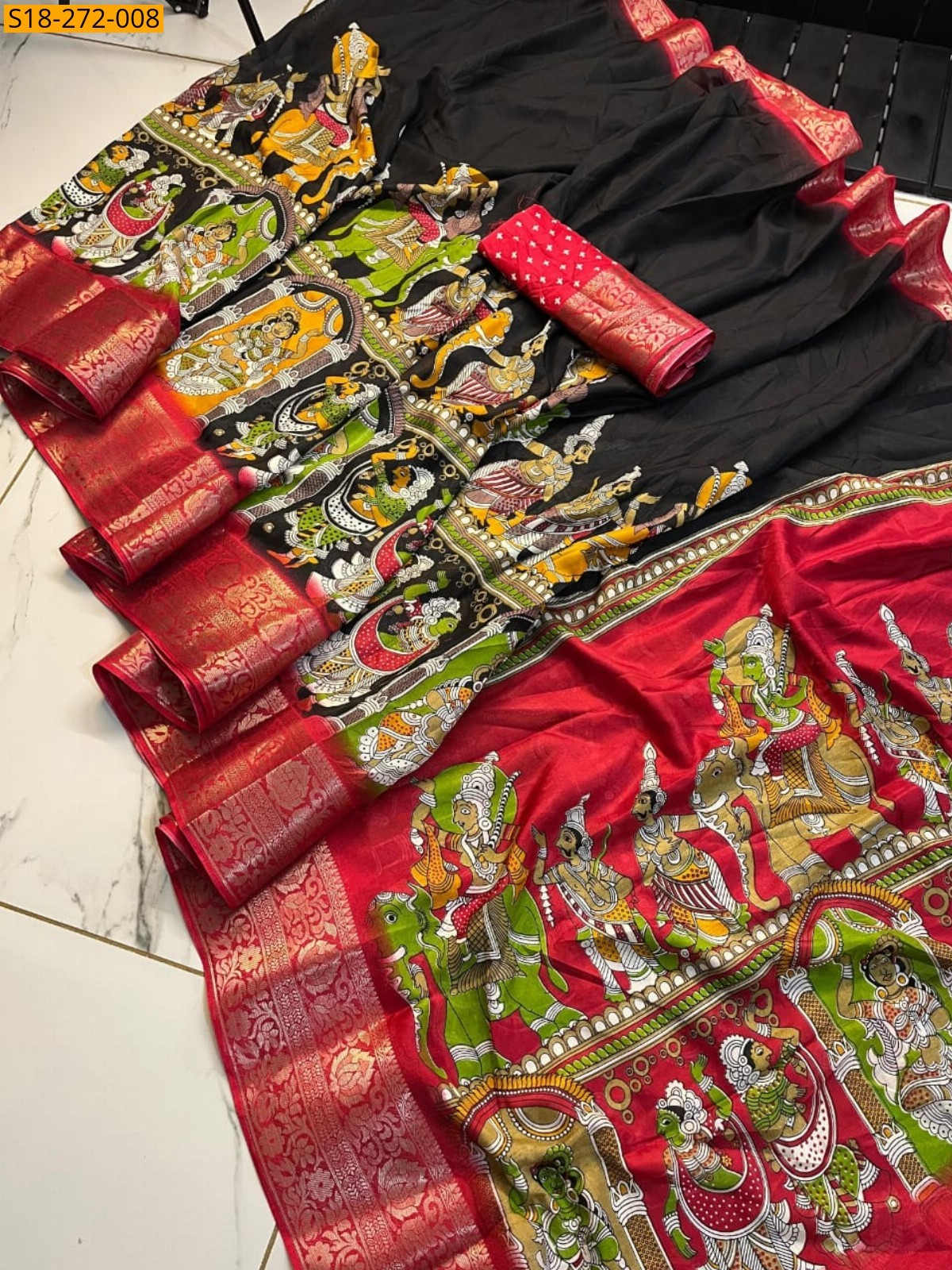 Black Fancy Rikko silk sarees