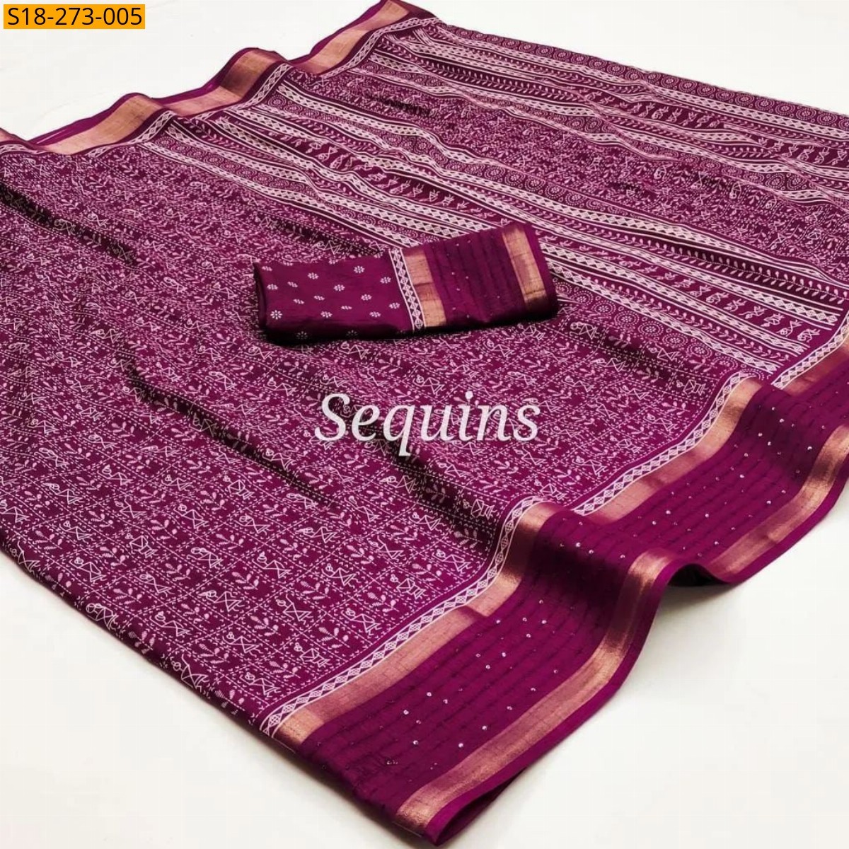 Purple Fancy dola silk saree