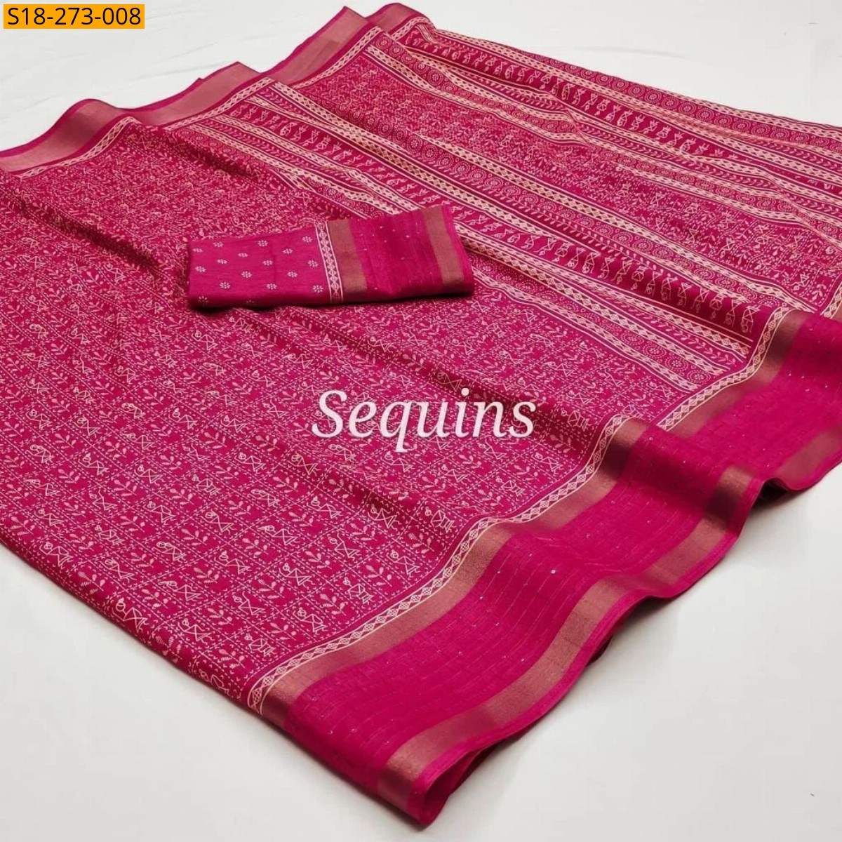 Pink Fancy dola silk saree