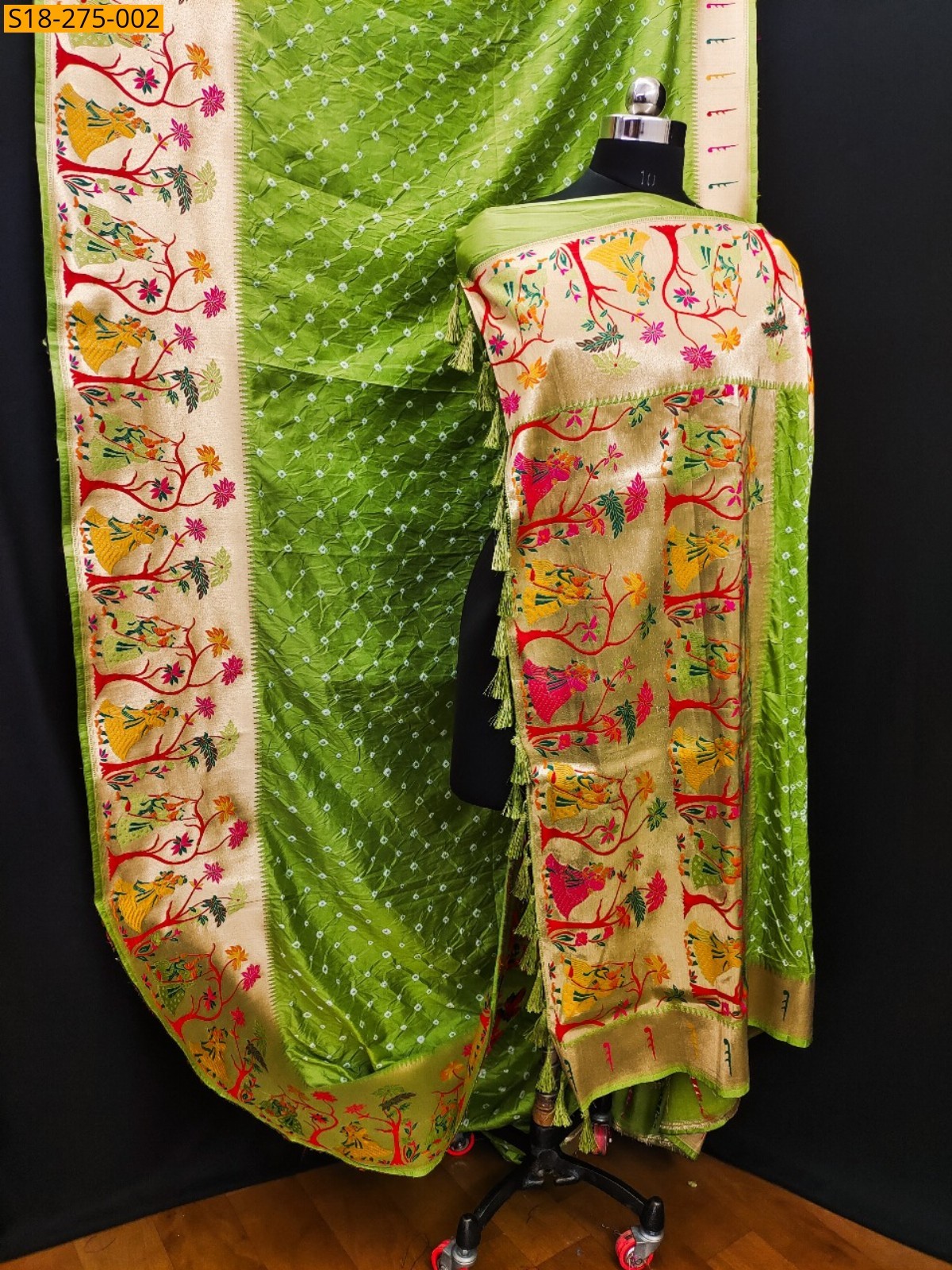 Green Soft paithani saree
