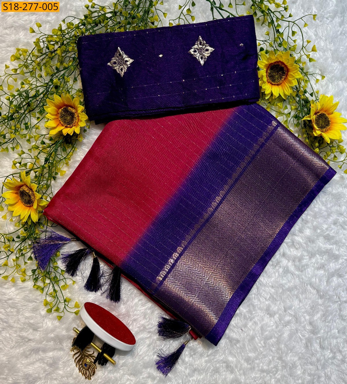 Pink Fancy dola silk saree