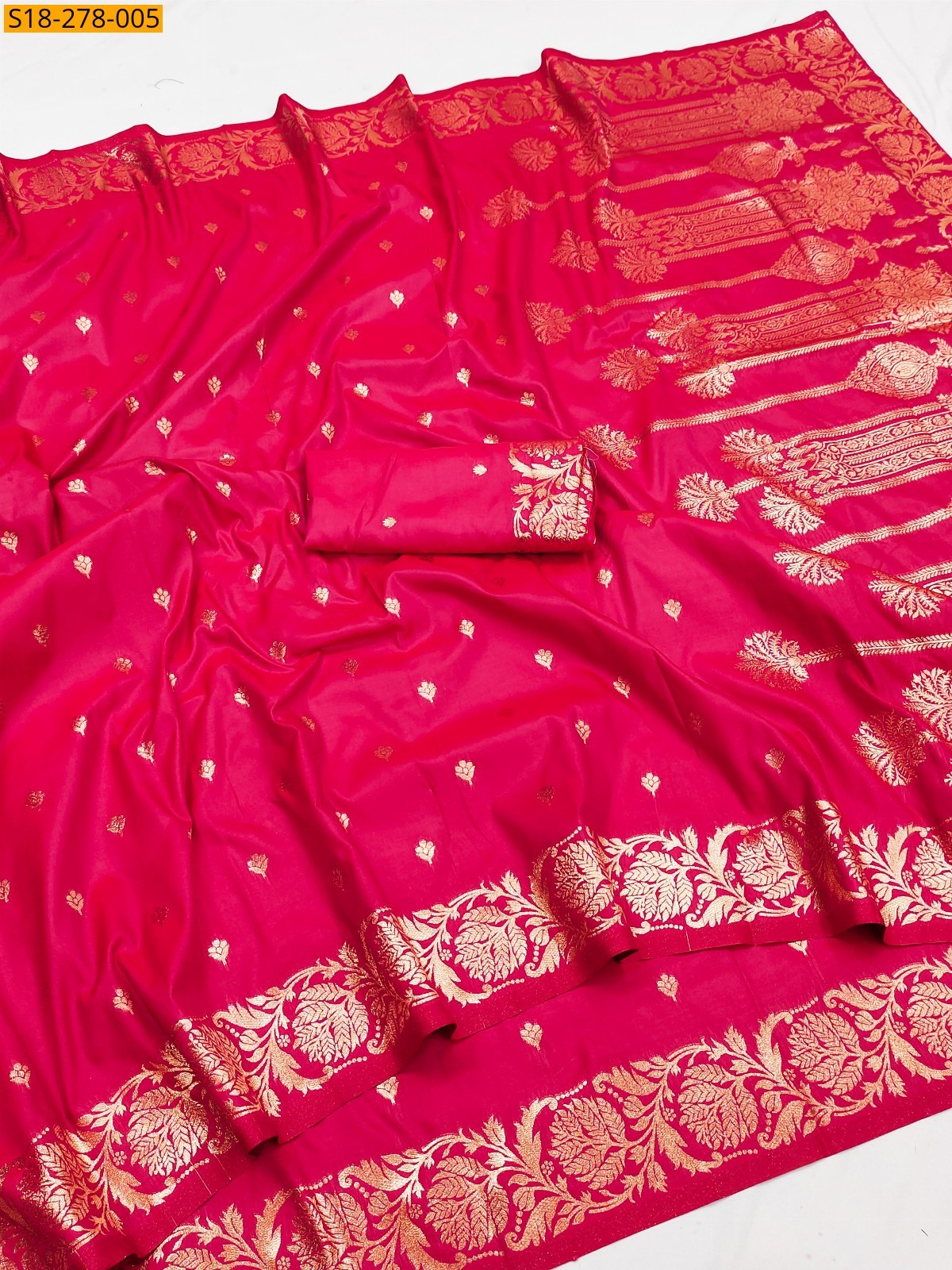 Pink Two tone banarasi silk saree