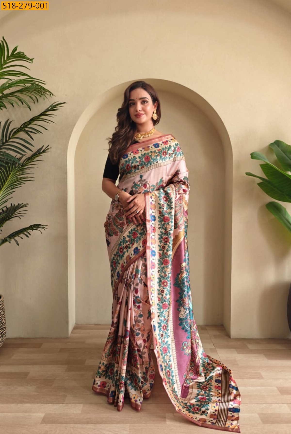 Multi colour Fancy silk saree