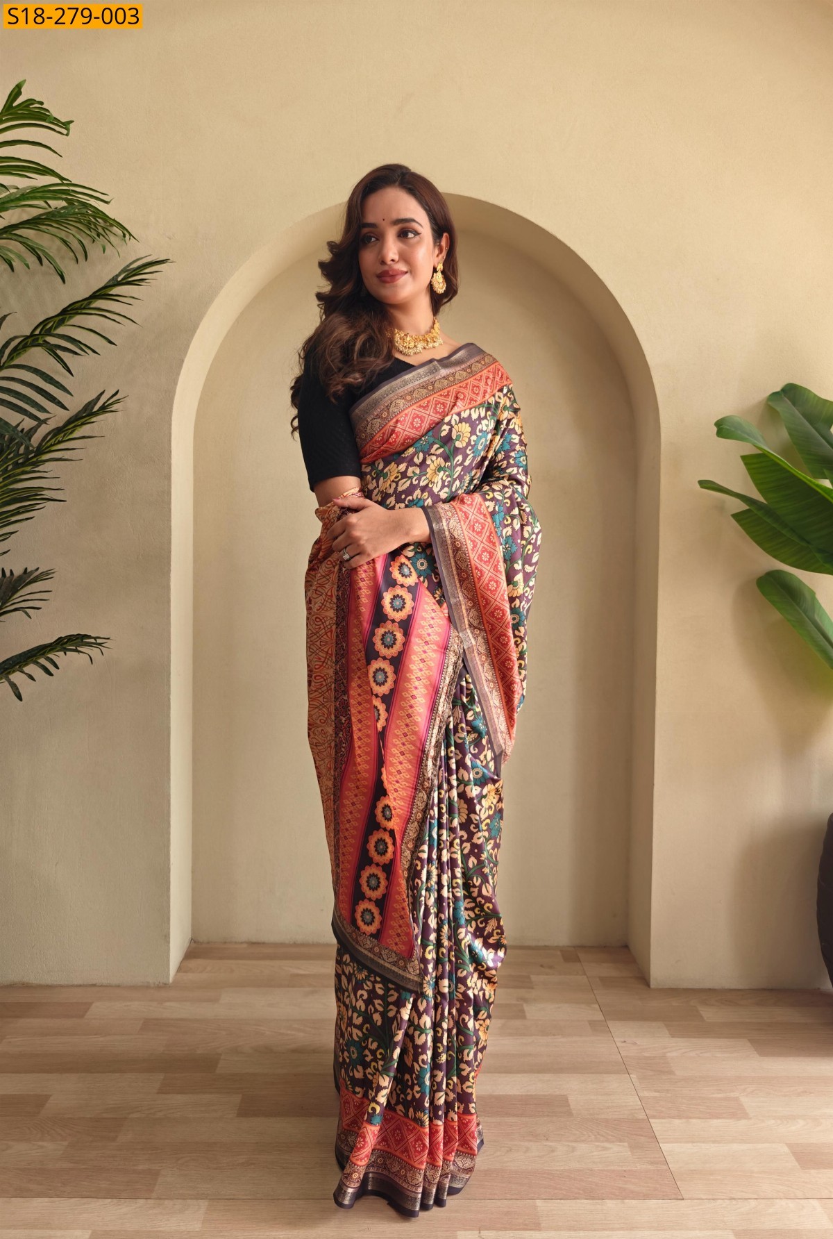 Multi colour Fancy silk saree