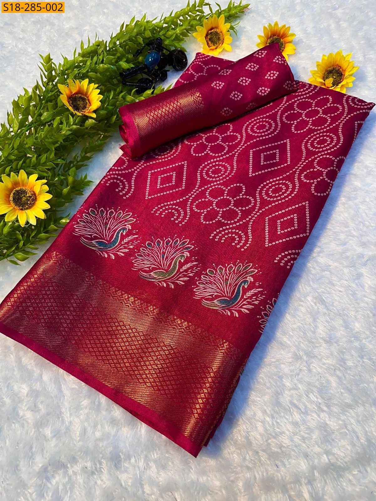 Pink Fancy dola silk saree