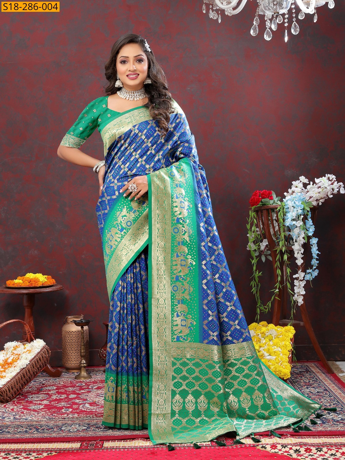 Blue Fancy soft patola silk sarees
