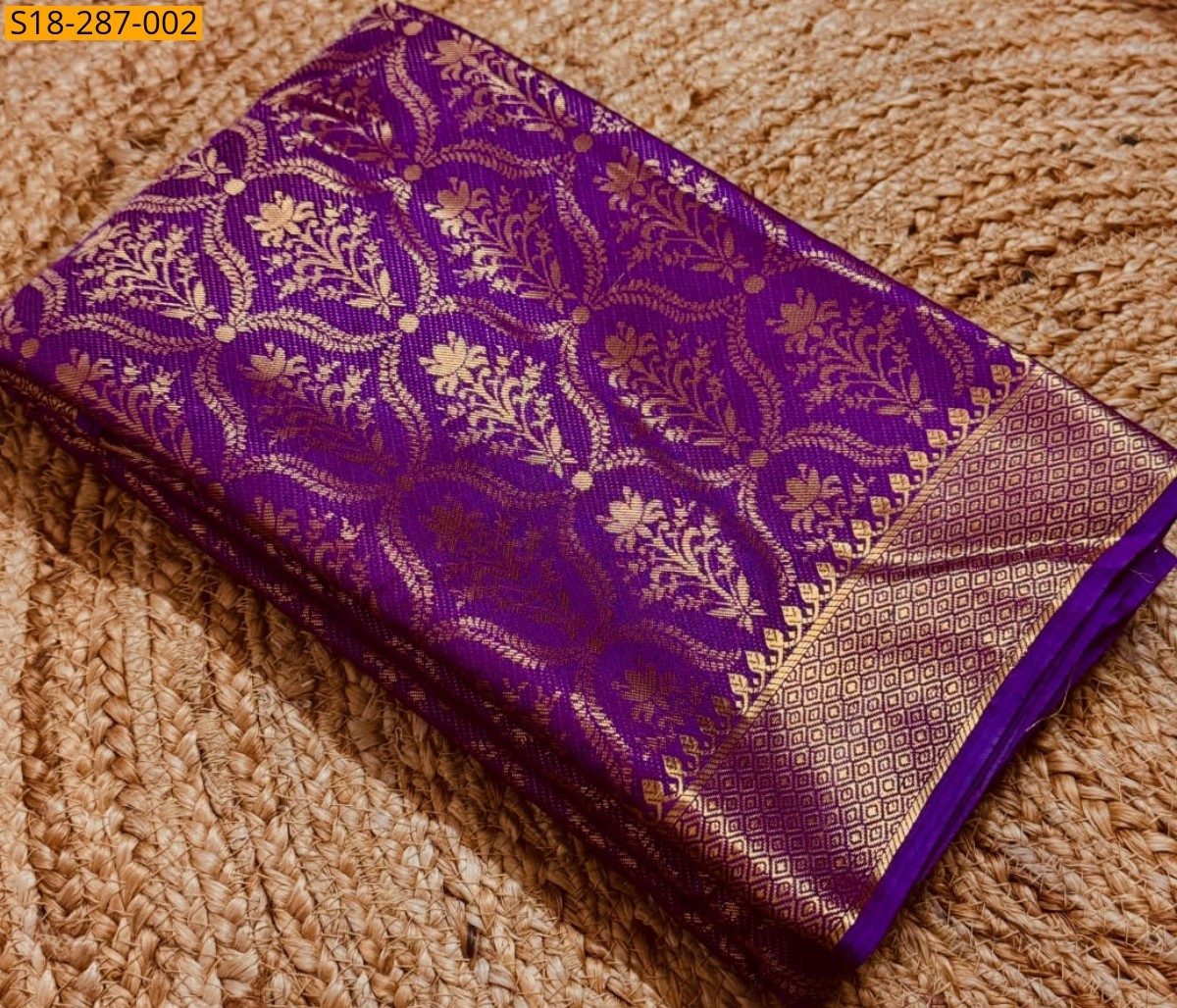 Violet Fancy mysore silk saree