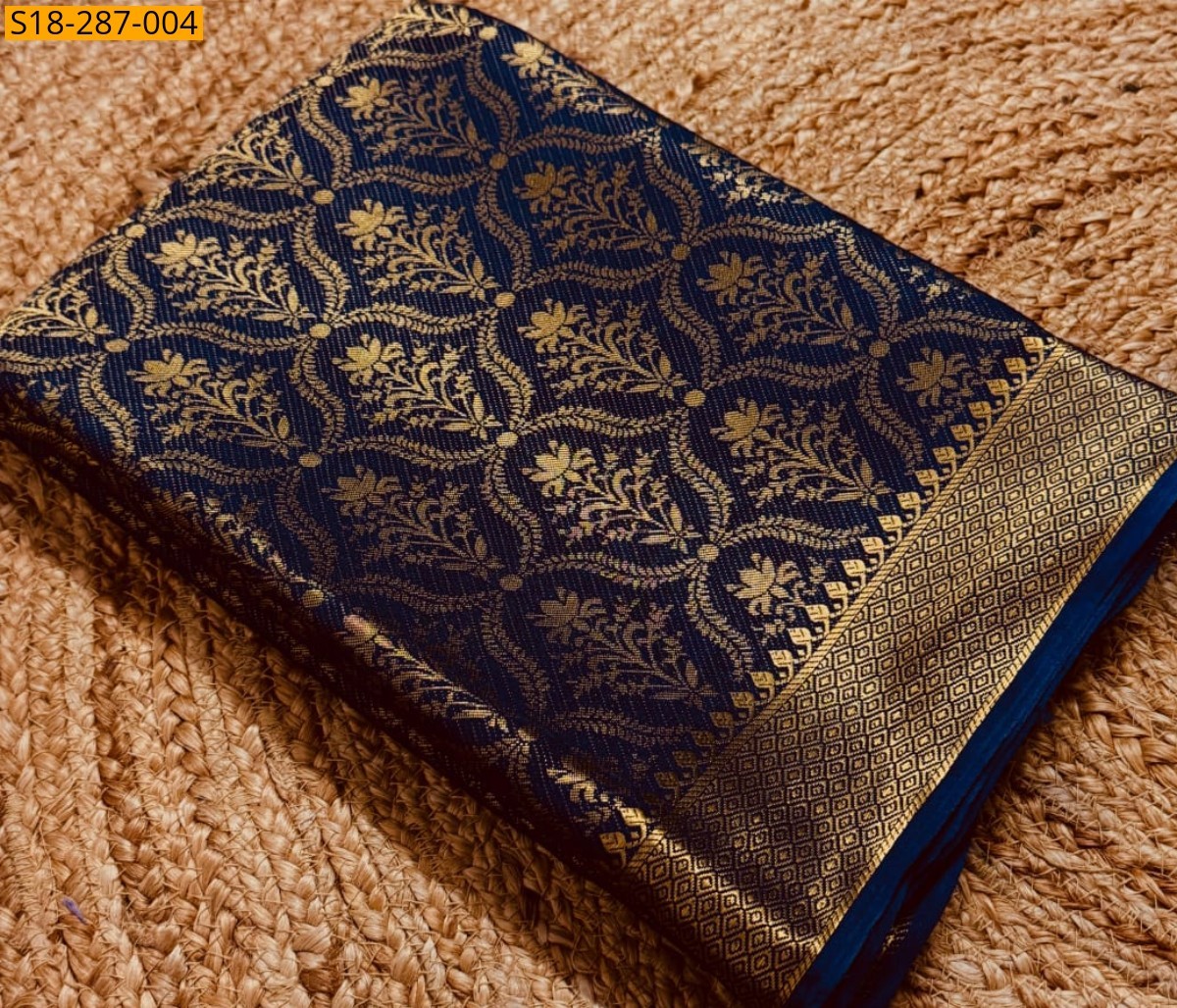 Blue Fancy mysore silk saree