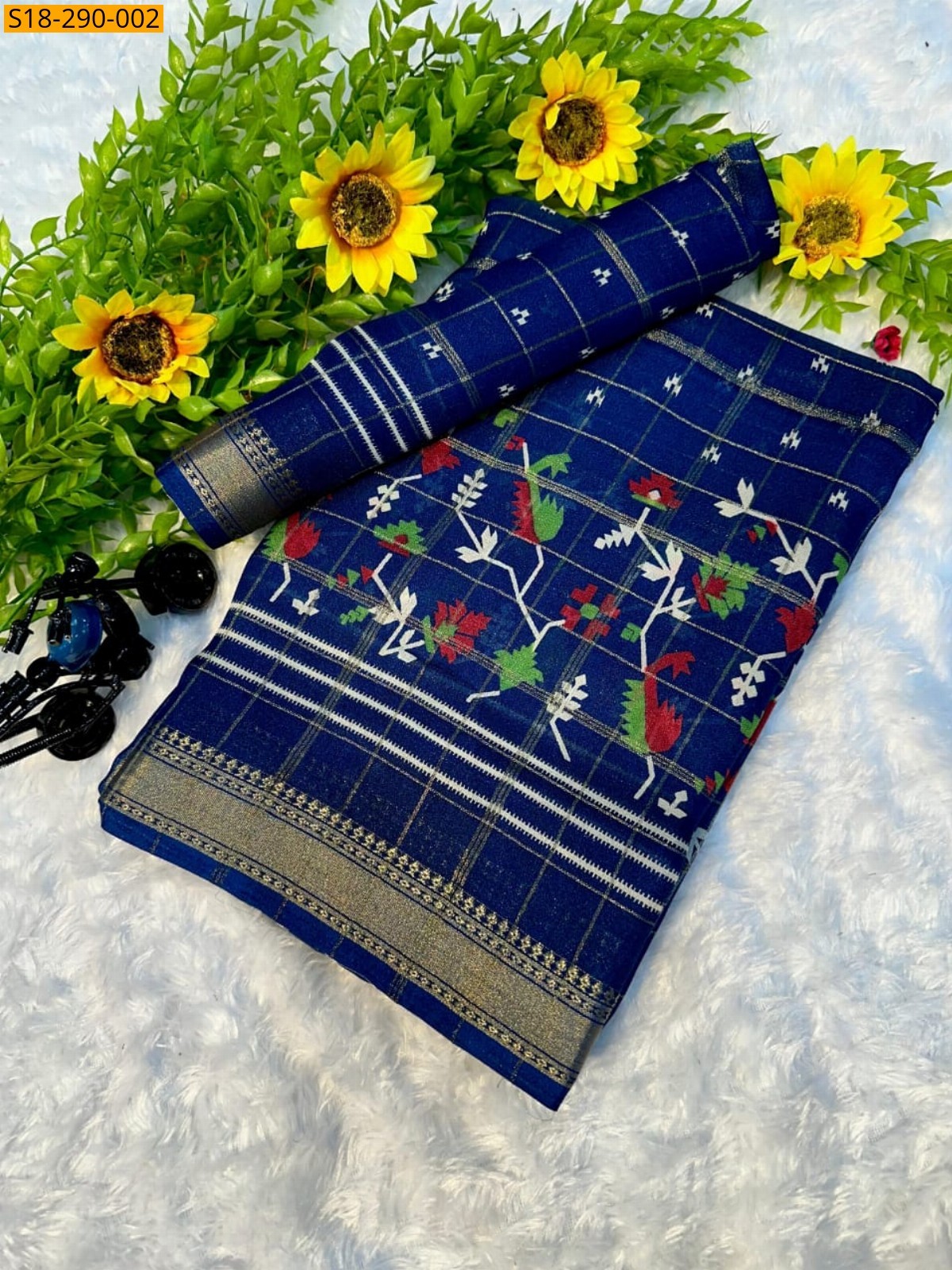 Blue Fancy Mysore silk sarees