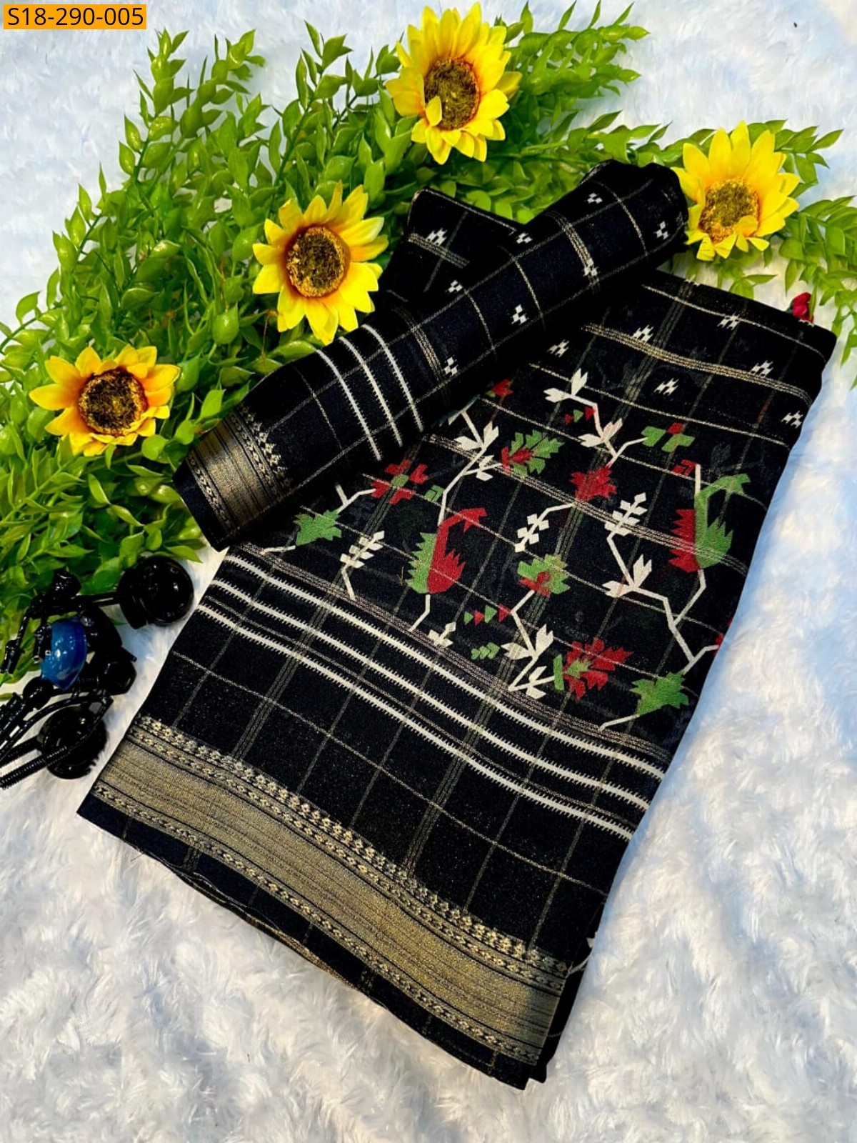 Black Fancy Mysore silk sarees