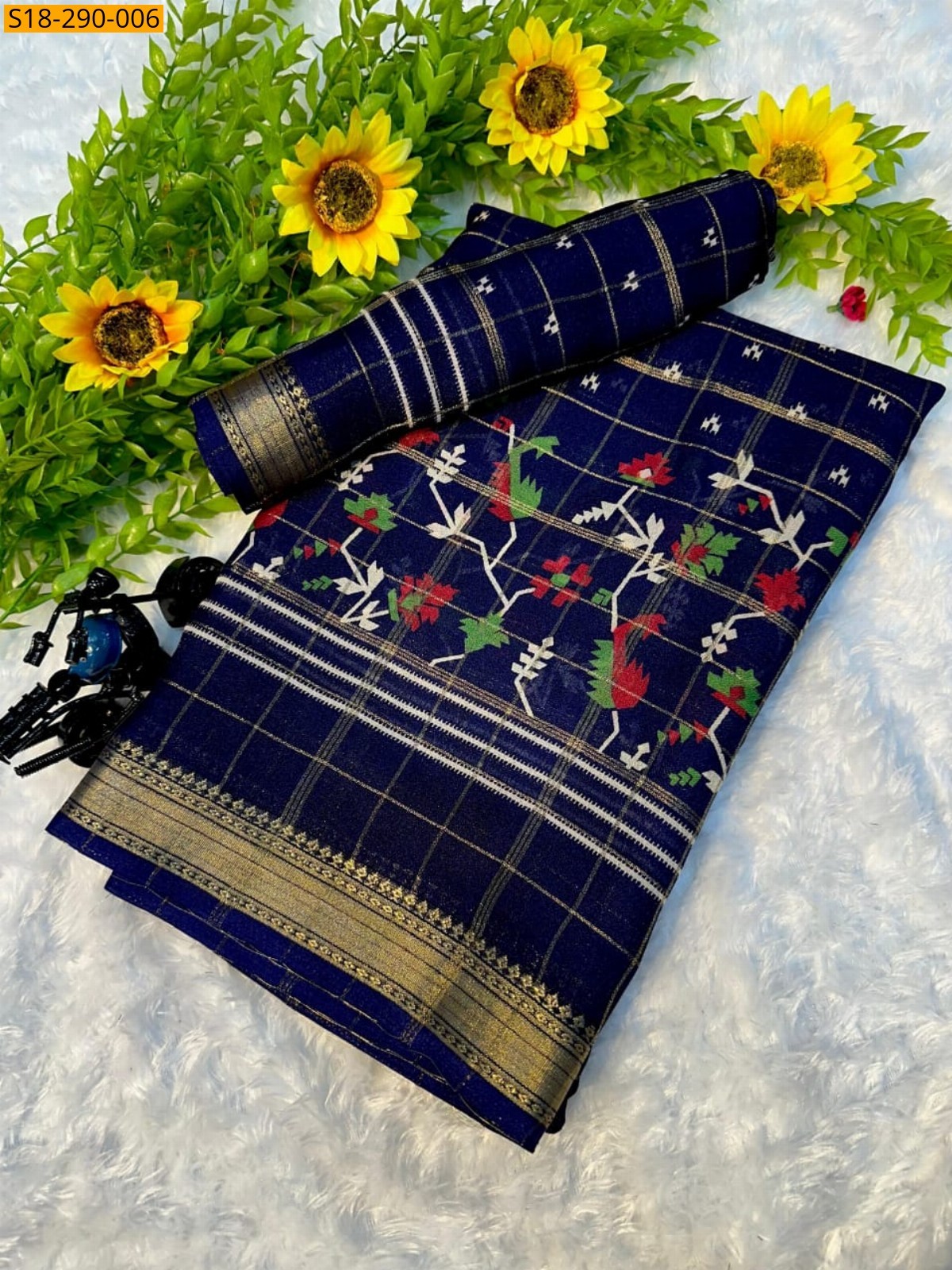Blue Fancy Mysore silk sarees
