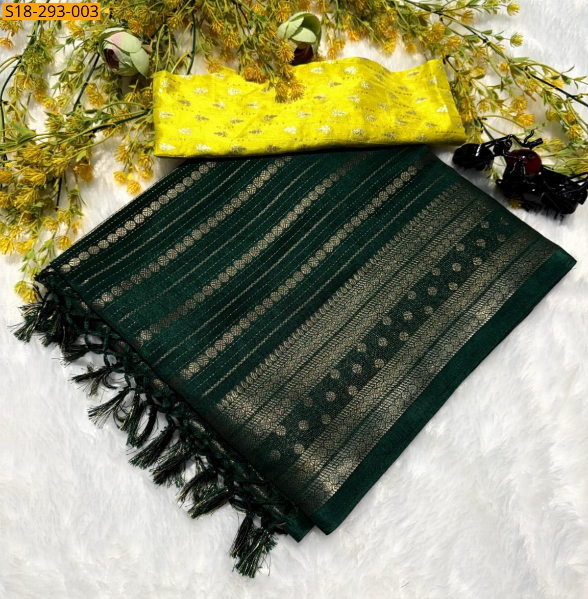 Green Heavy georgette silk saree