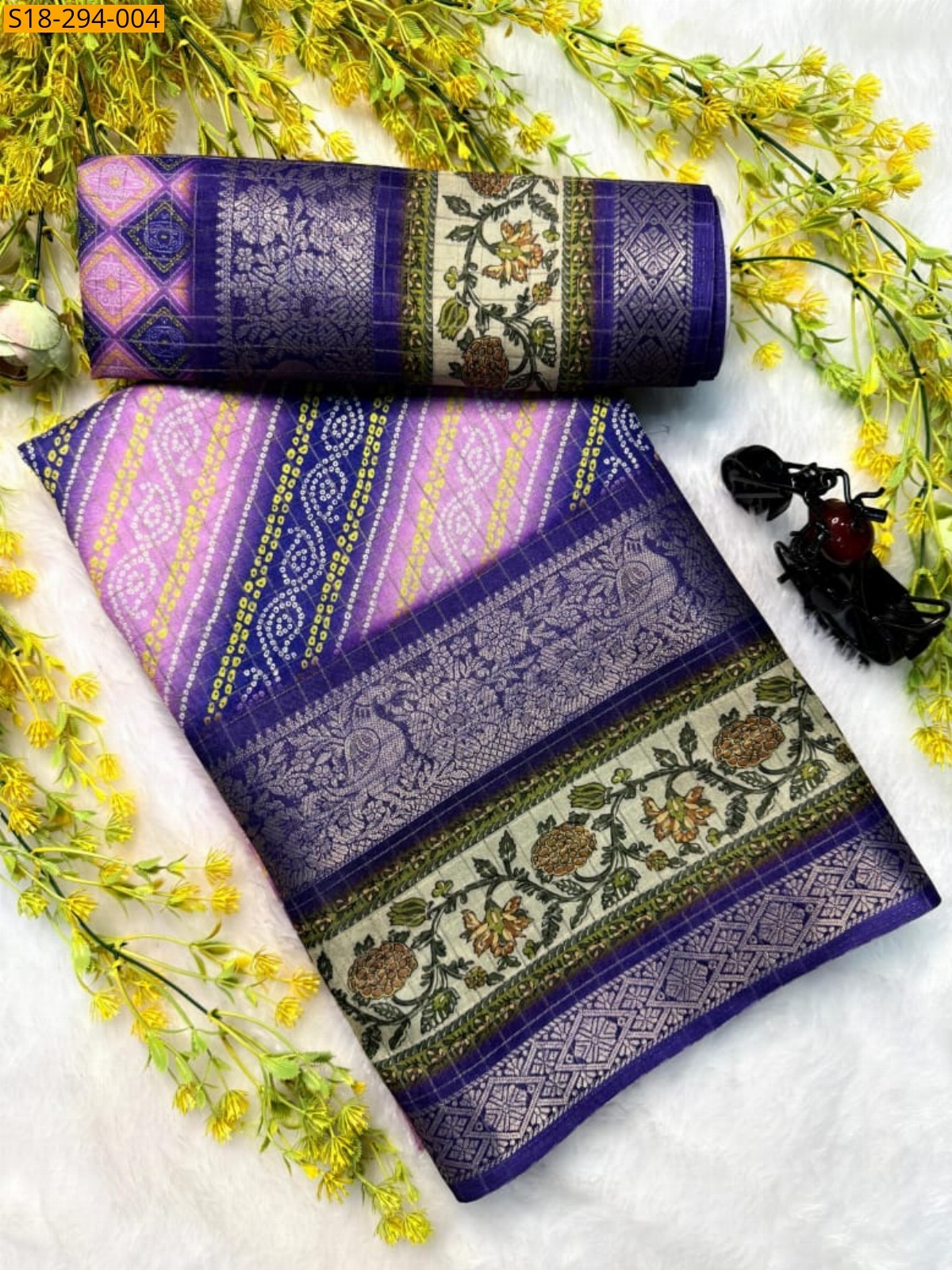 Violet Dola silk saree
