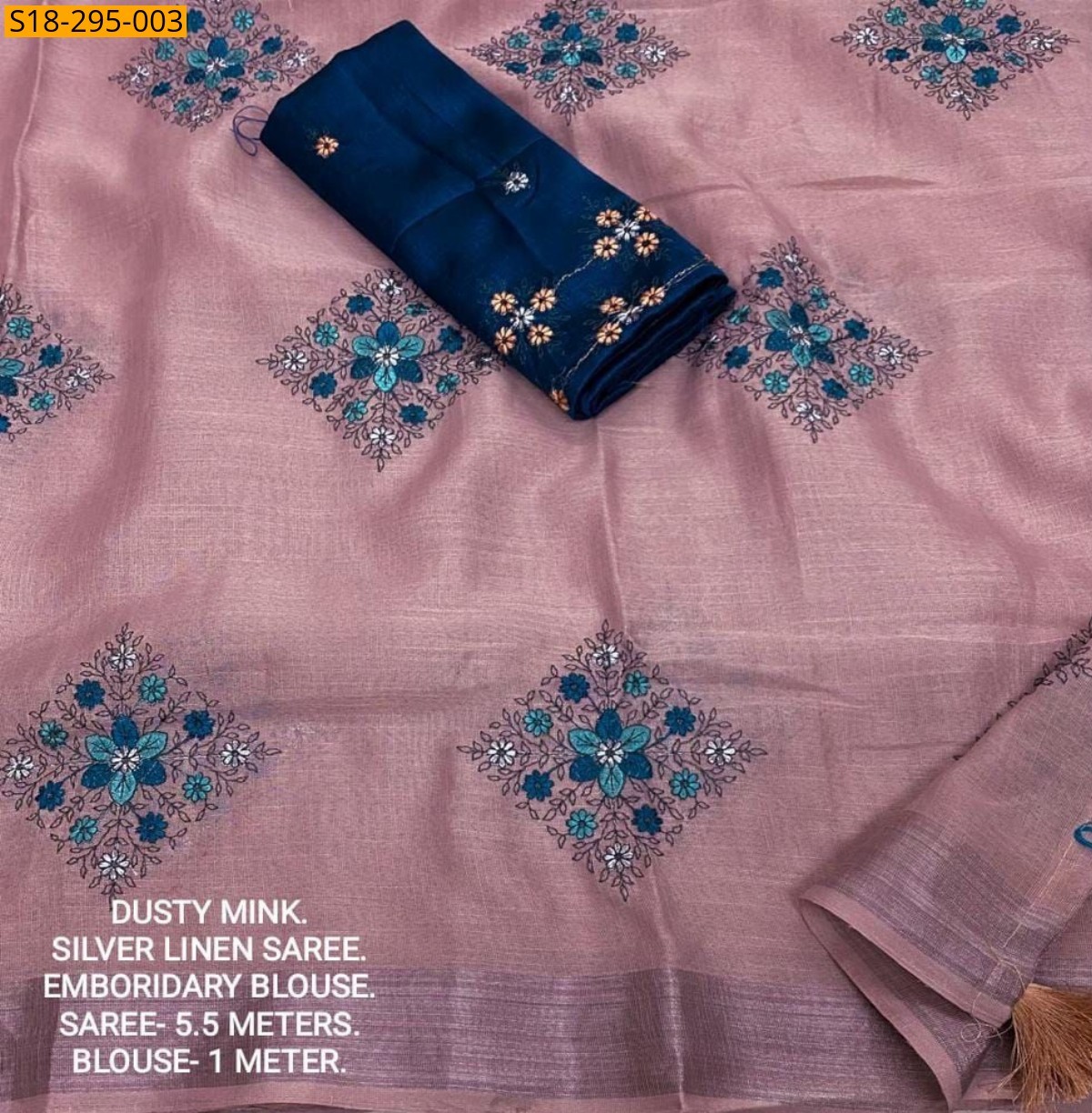 Pink Fancy Soft Linen Saree