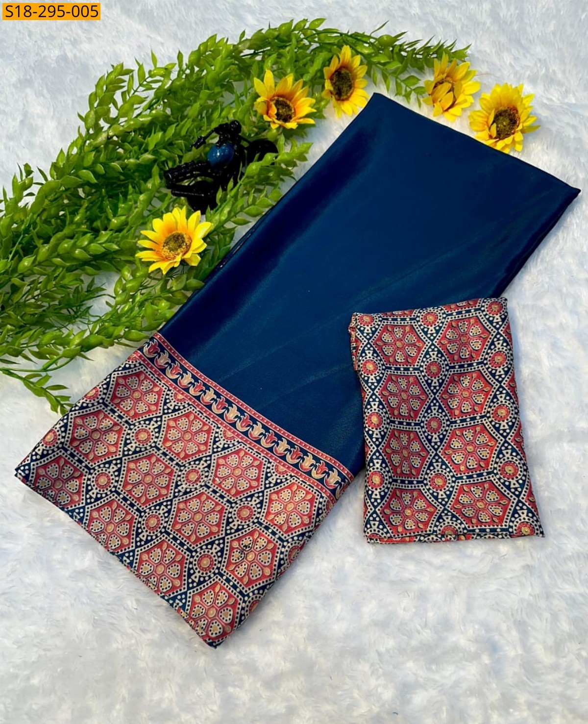 Blue Fancy gajji silk saree