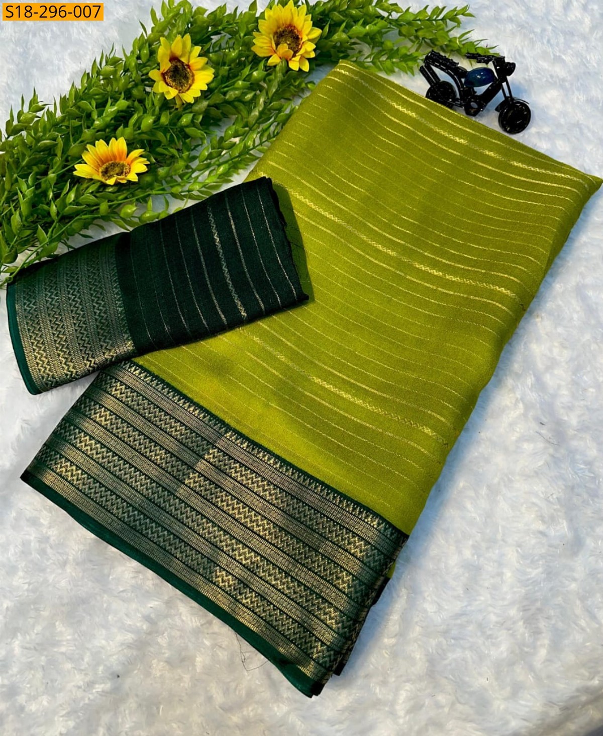 Green Fancy mysore silk saree
