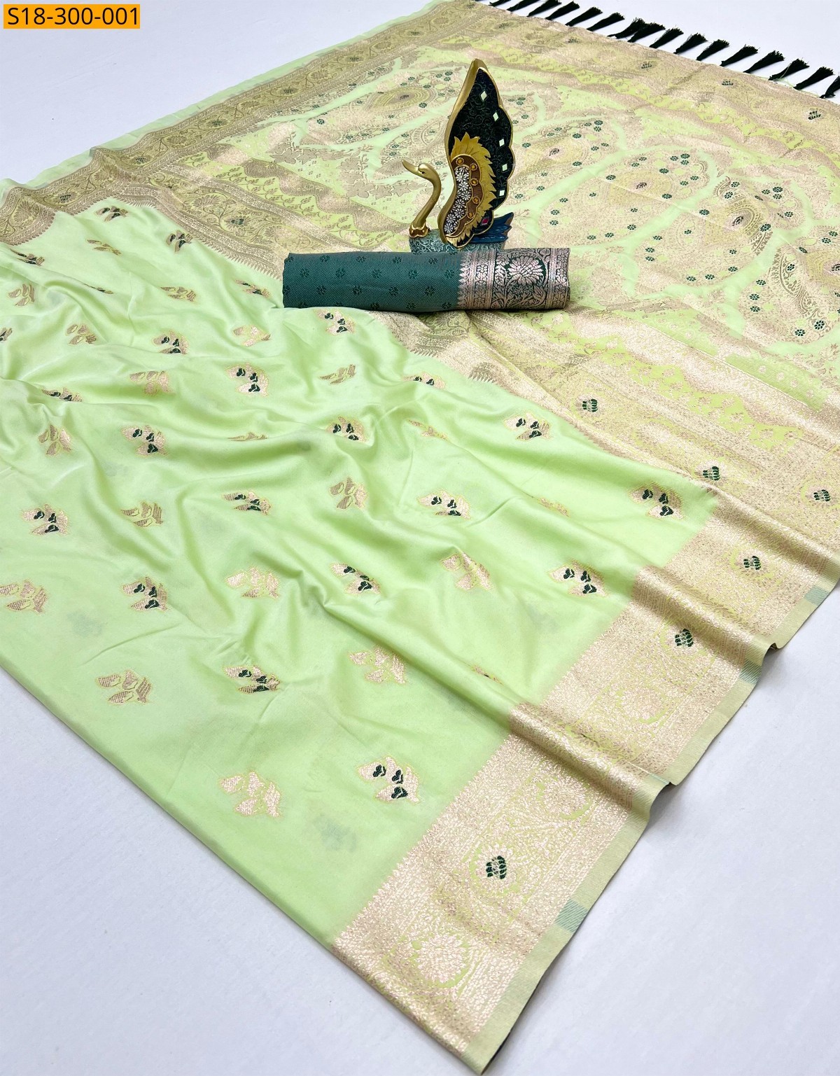 Green Fancy banarasi silk sarees