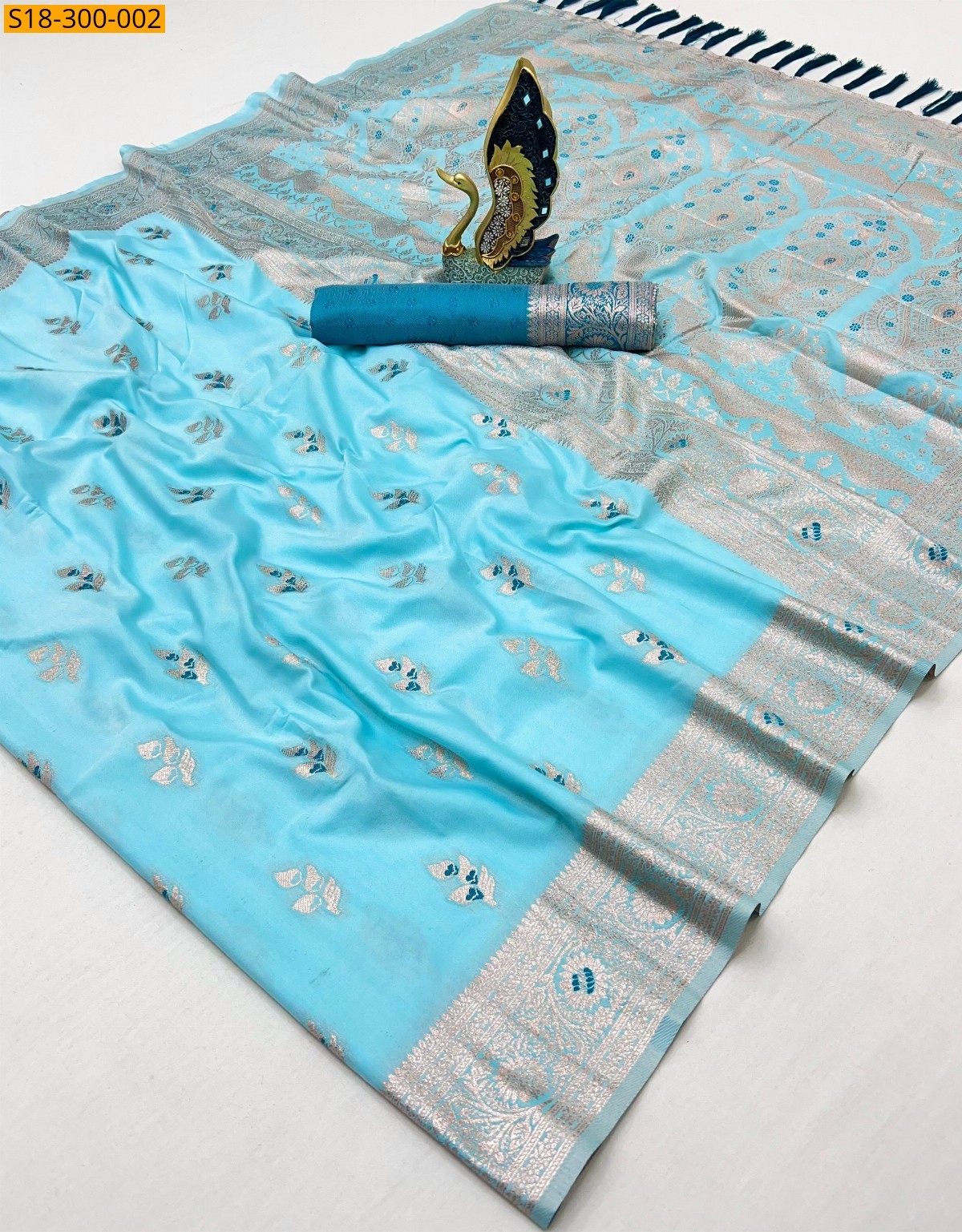 Blue Fancy banarasi silk sarees