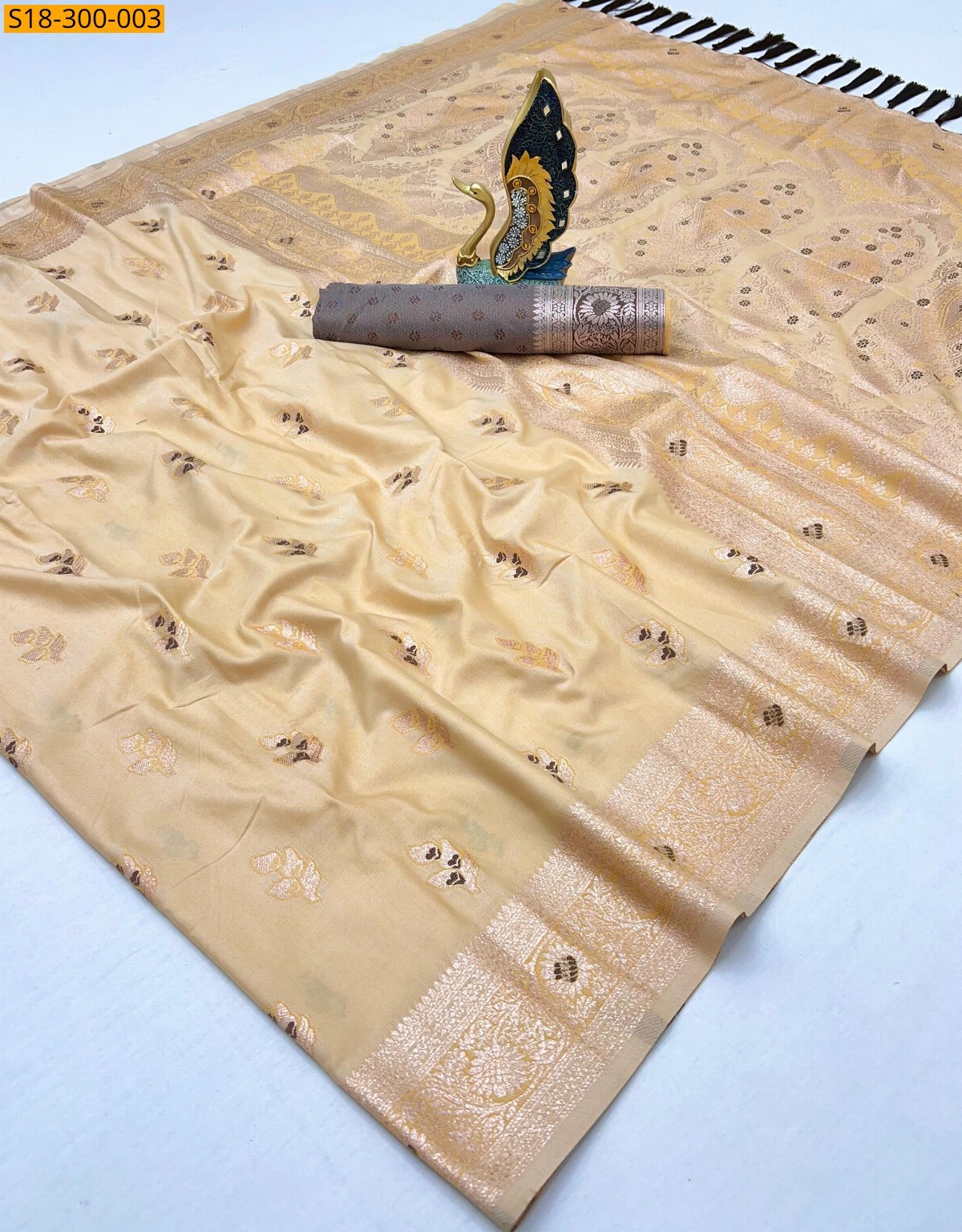 Sandal Fancy banarasi silk sarees