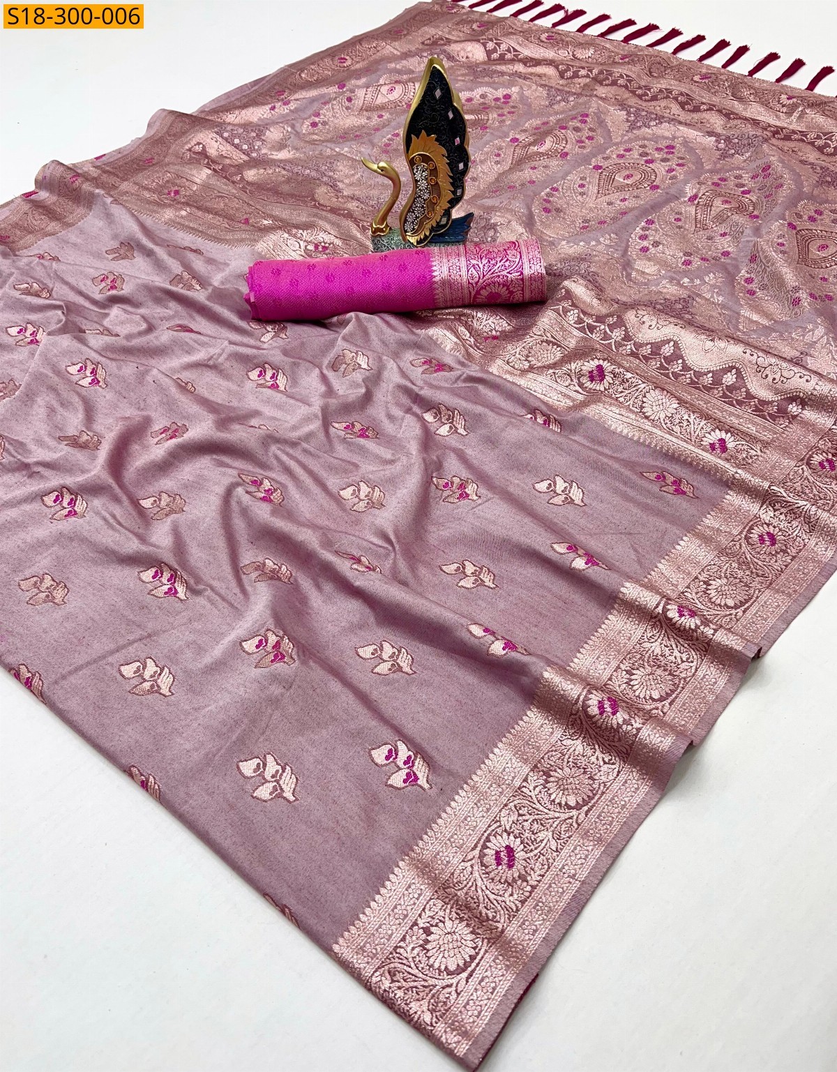 Pink Fancy banarasi silk sarees