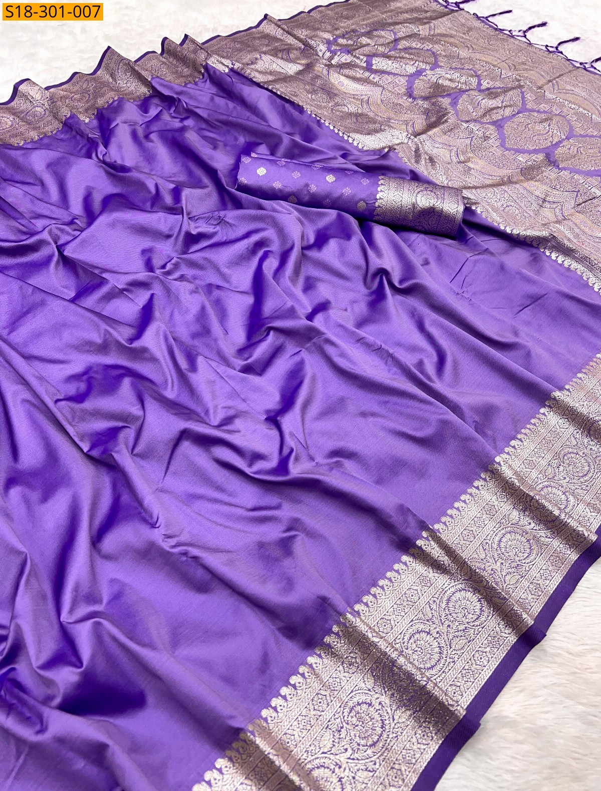 Purple Fancy banarasi silk sarees