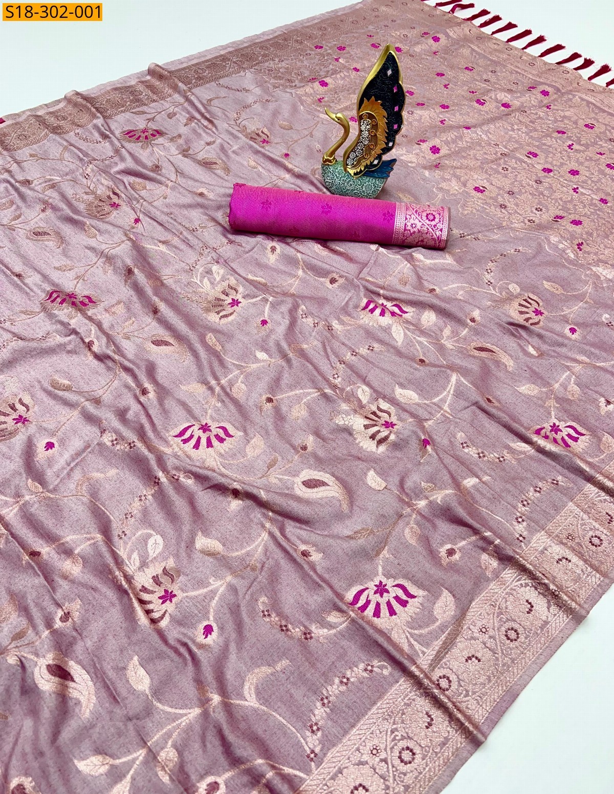 Pink Fancy banarasi silk sarees