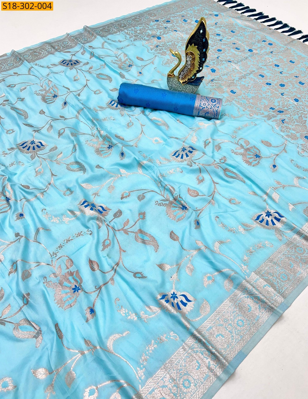 Blue Fancy banarasi silk sarees