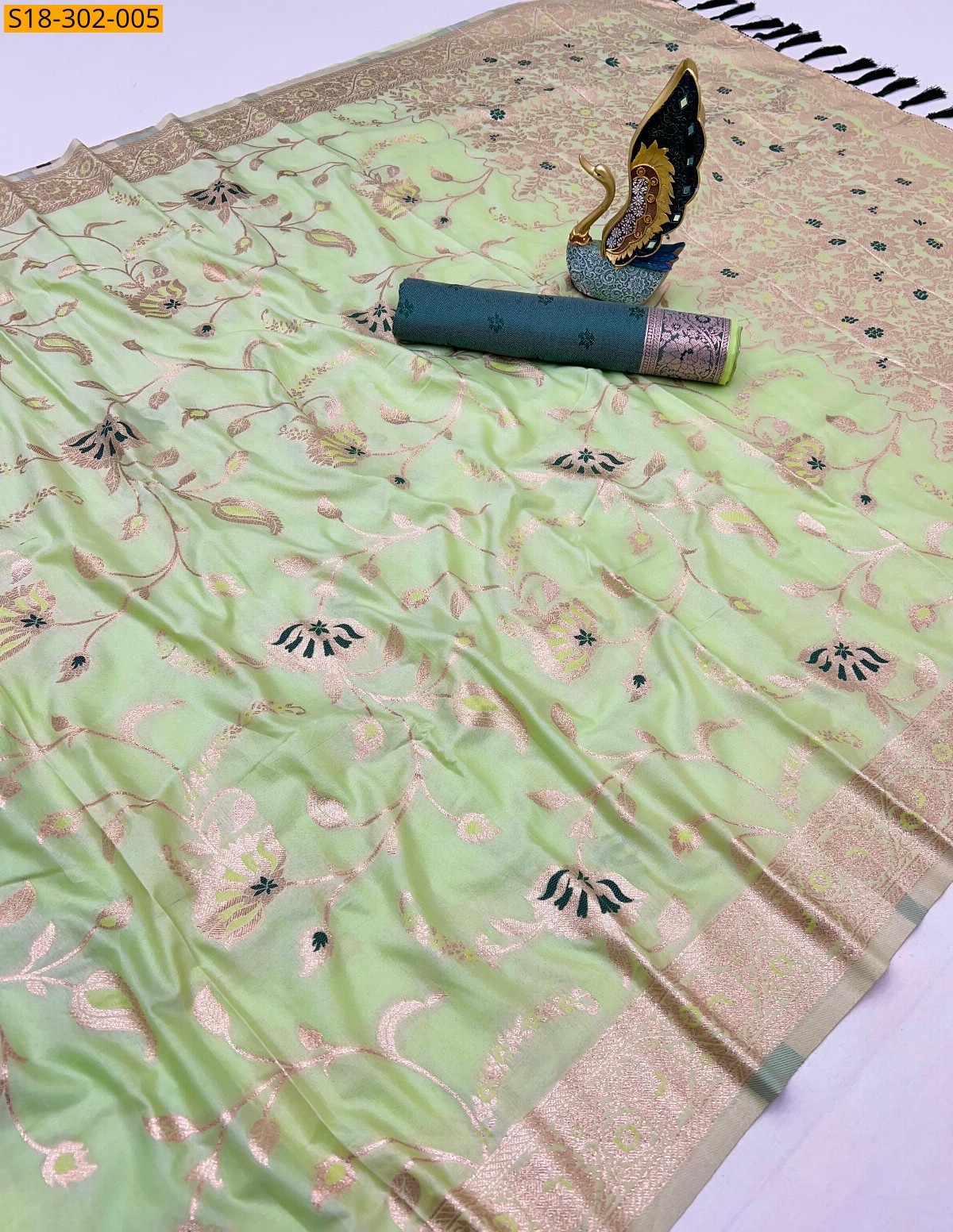 Green Fancy banarasi silk sarees