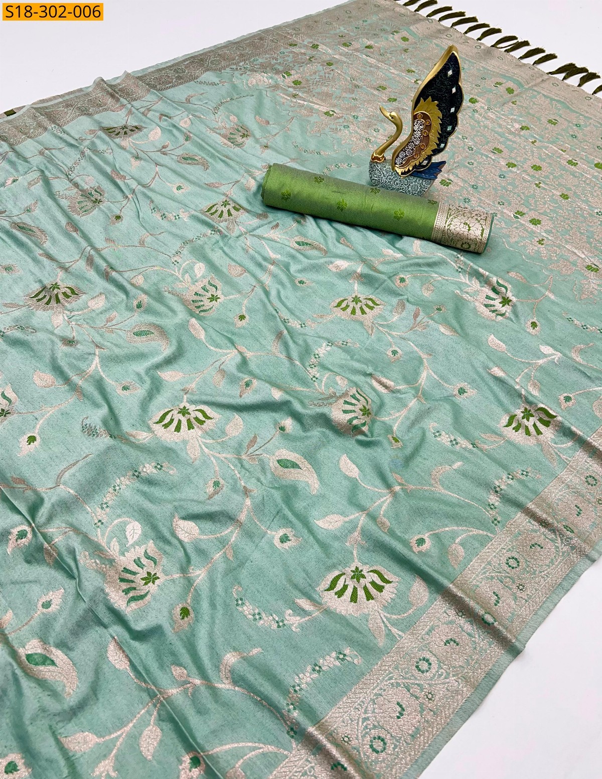 Green Fancy banarasi silk sarees