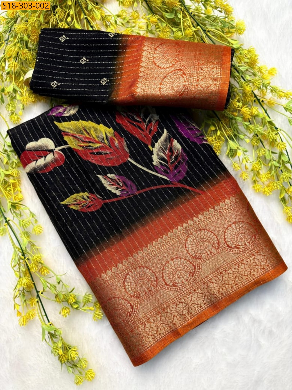 Black Fancy riko zari silk sarees