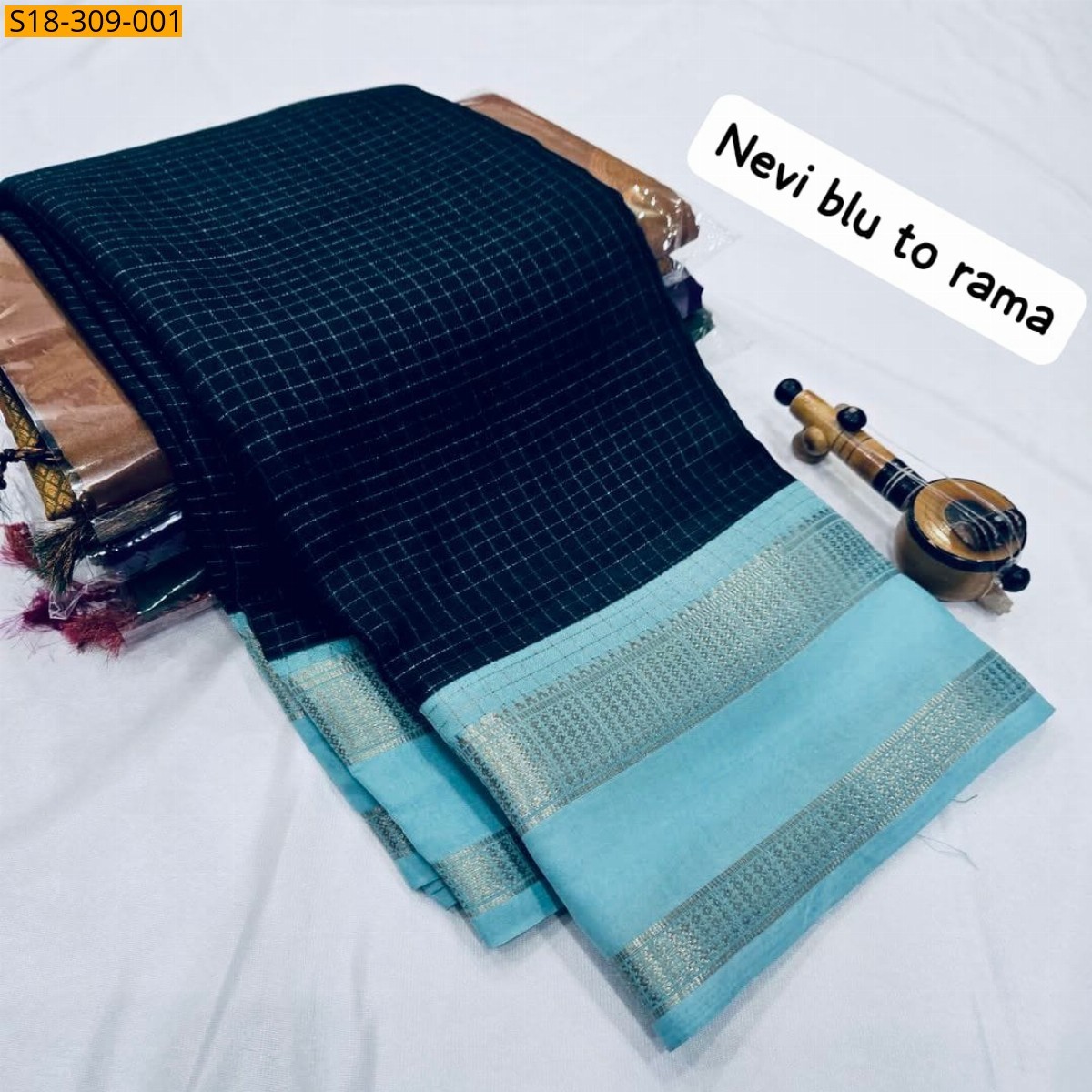 Navy blue Fancy Mysore warm silk sarees