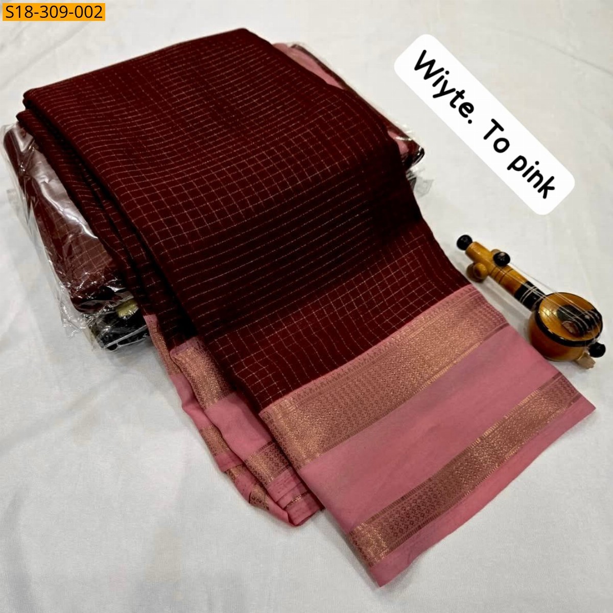 Brown Fancy Mysore warm silk sarees