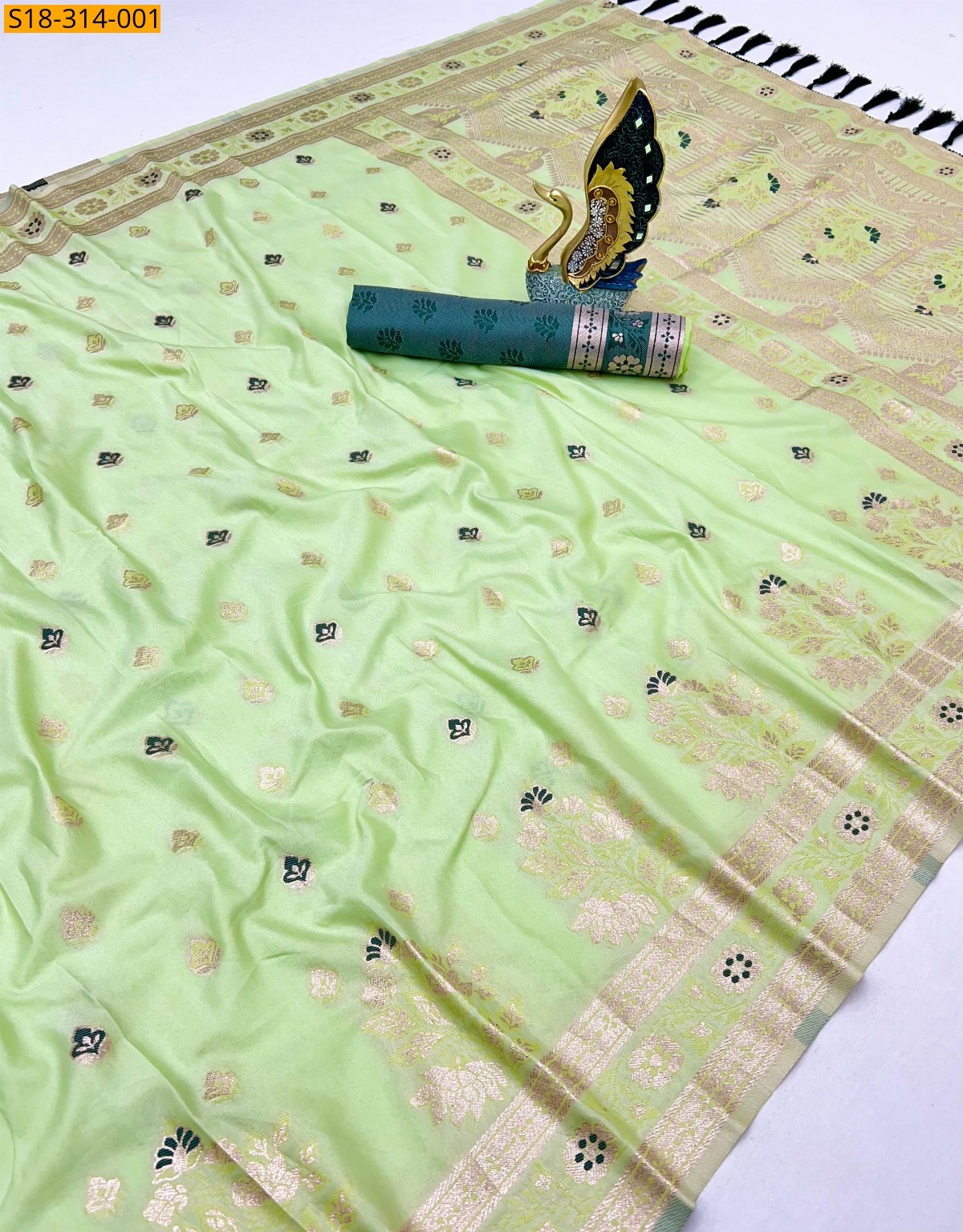 Green Fancy kanjivuram silk sarees