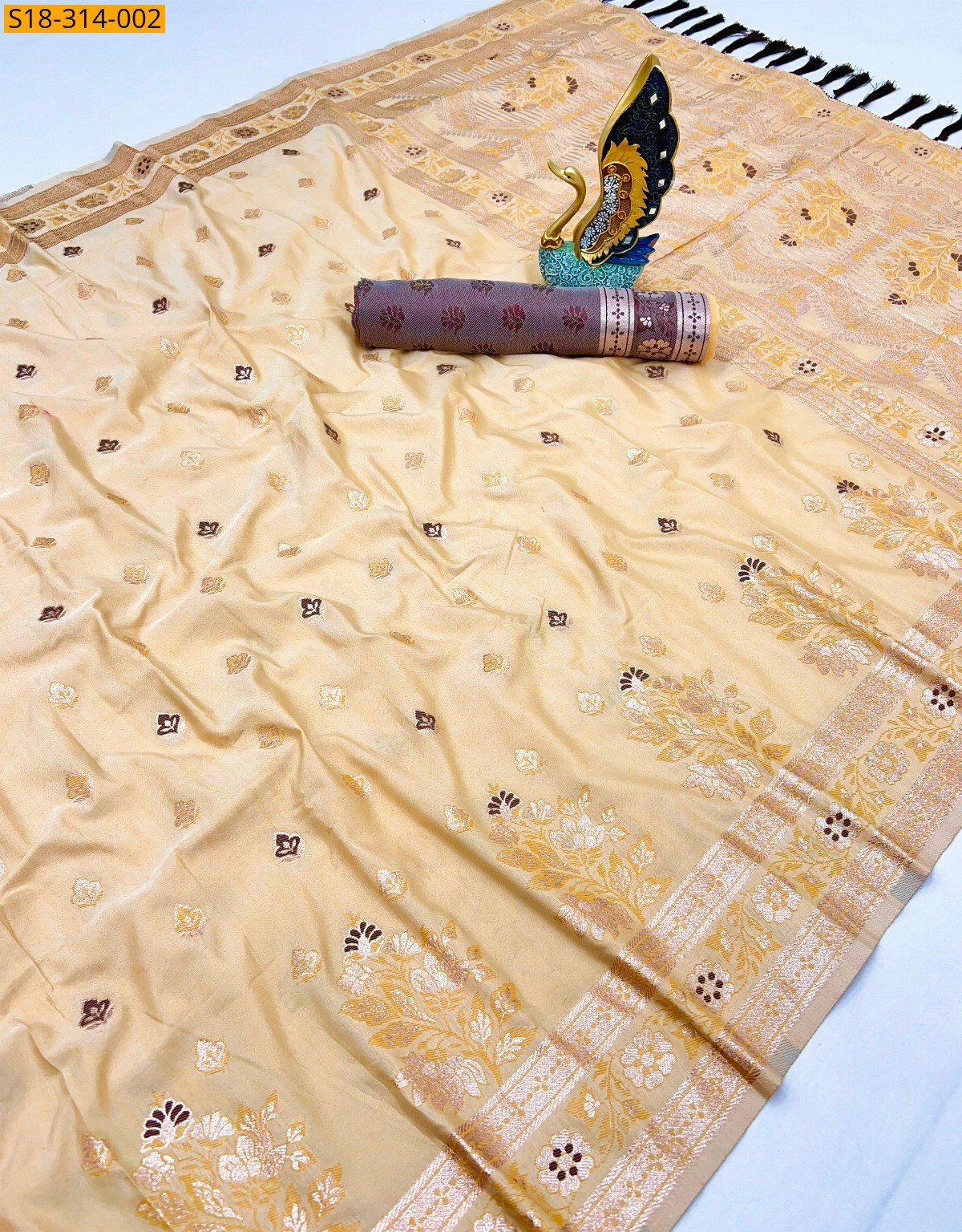 Sandal Fancy kanjivuram silk sarees