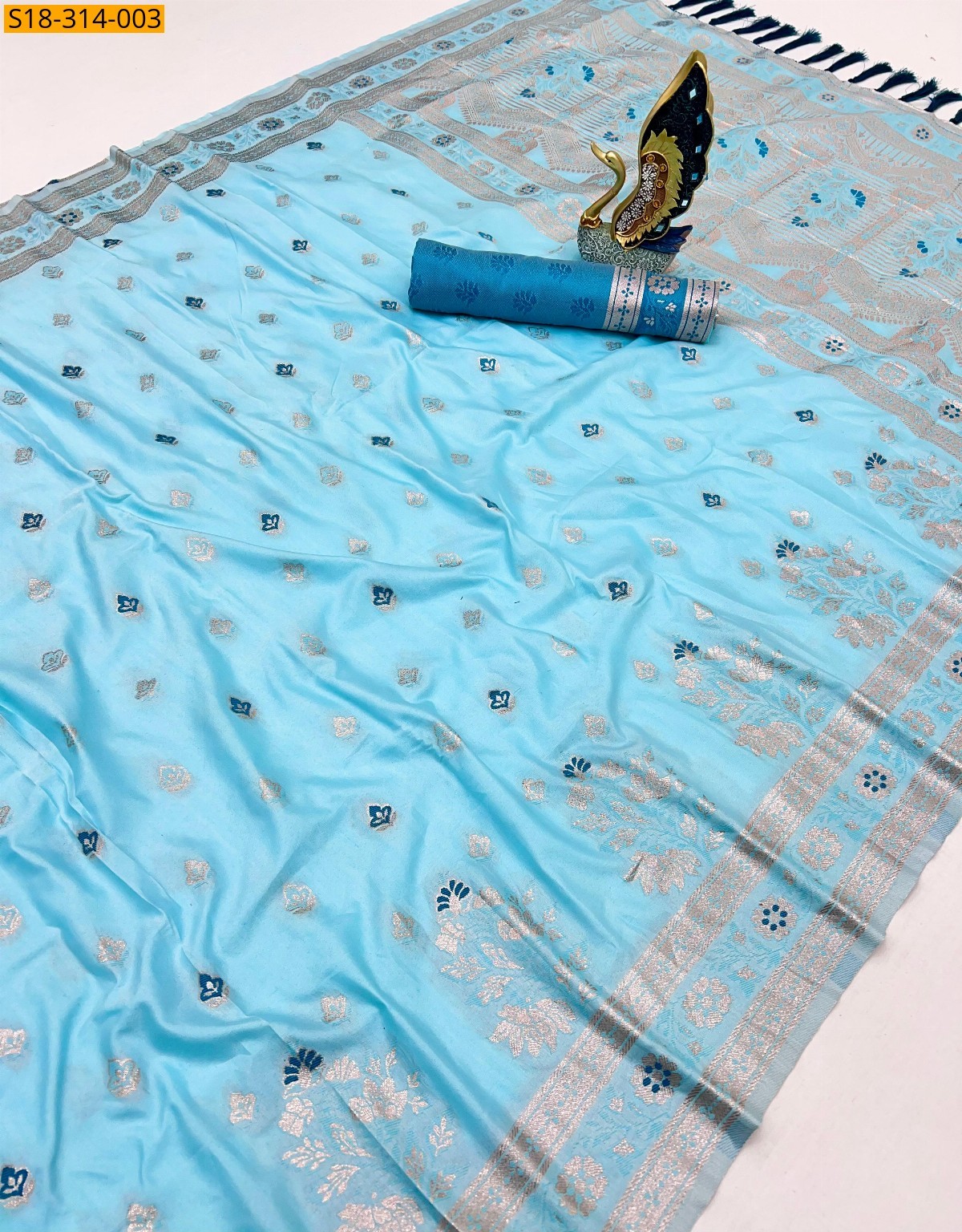 Blue Fancy kanjivuram silk sarees