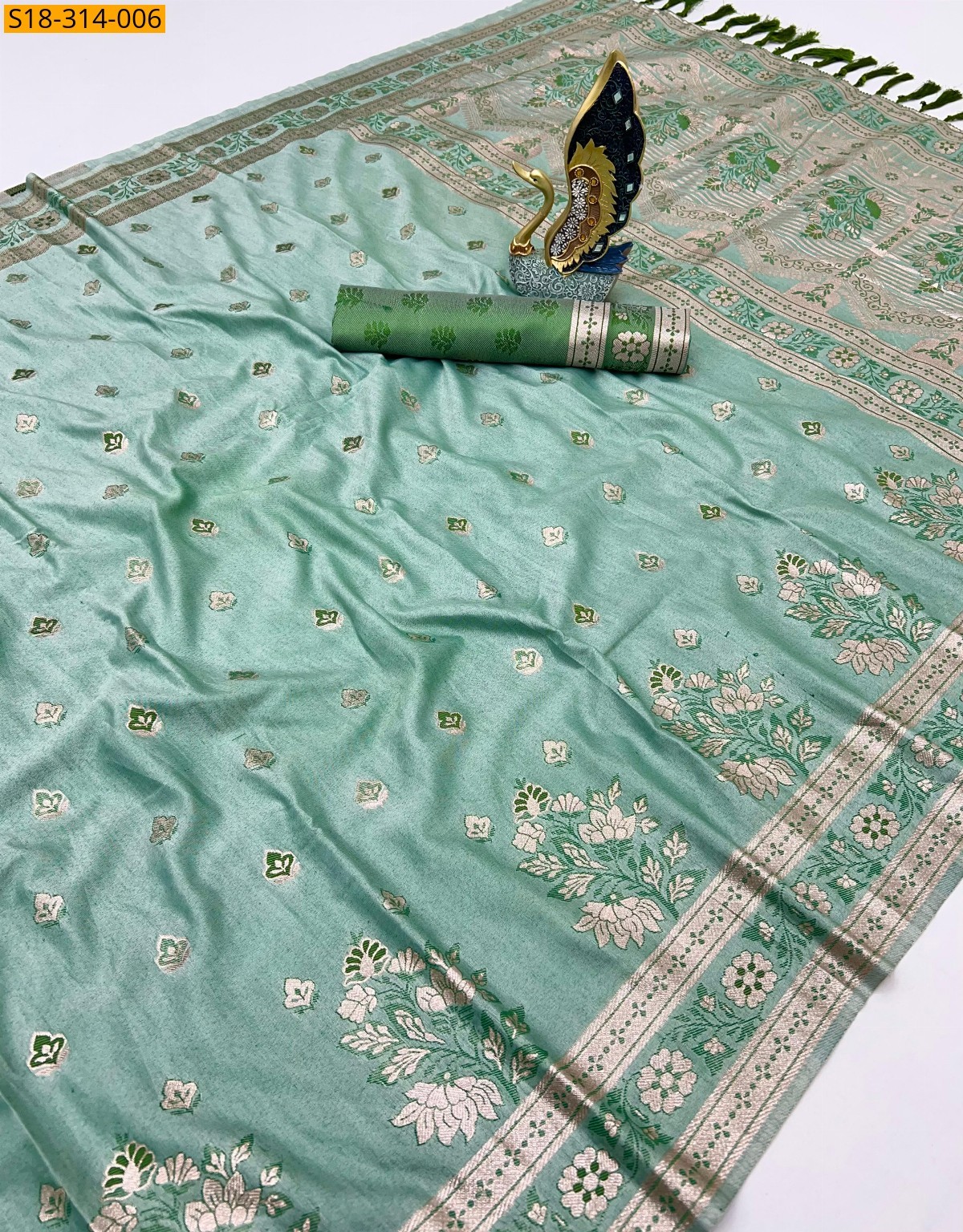 Green Fancy kanjivuram silk sarees