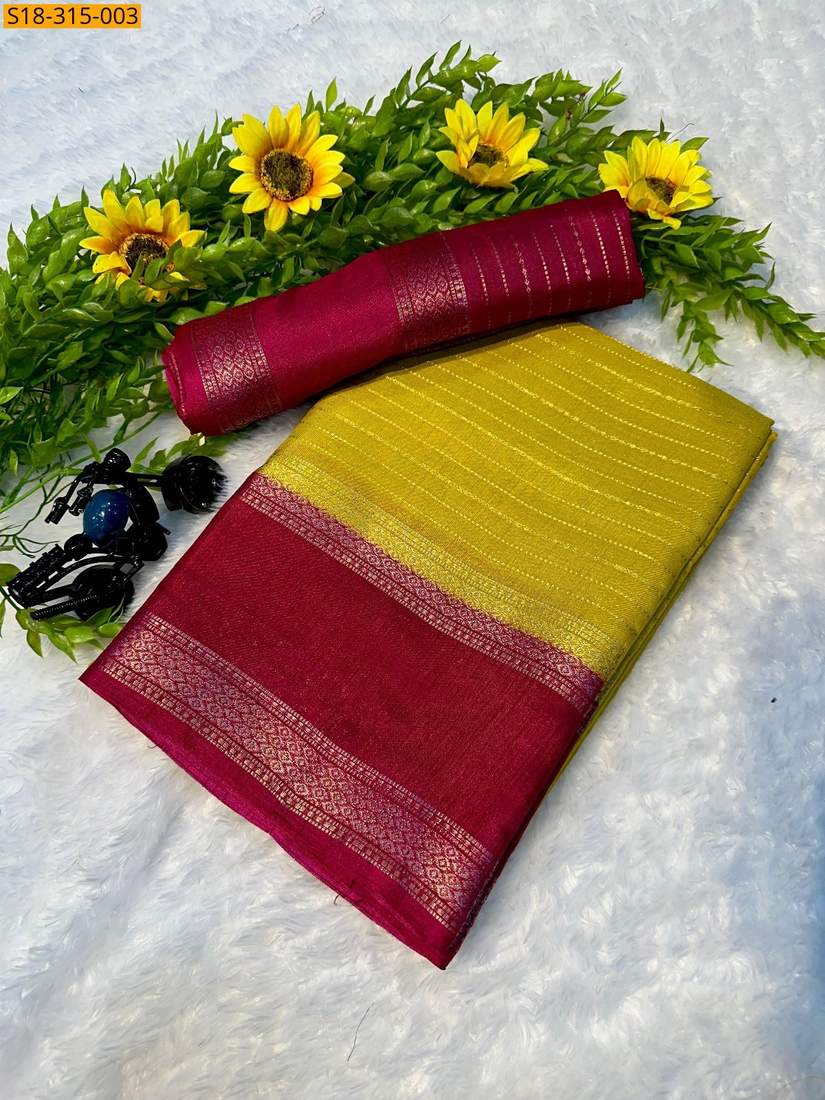 Green Fancy mysore silk saree