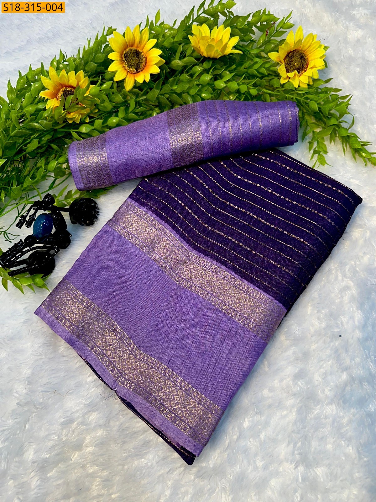 Violet Fancy mysore silk saree