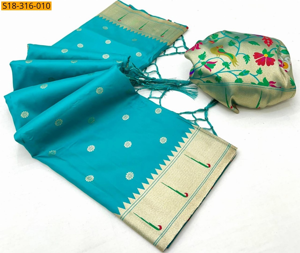 Blue Soft Paithani sarees