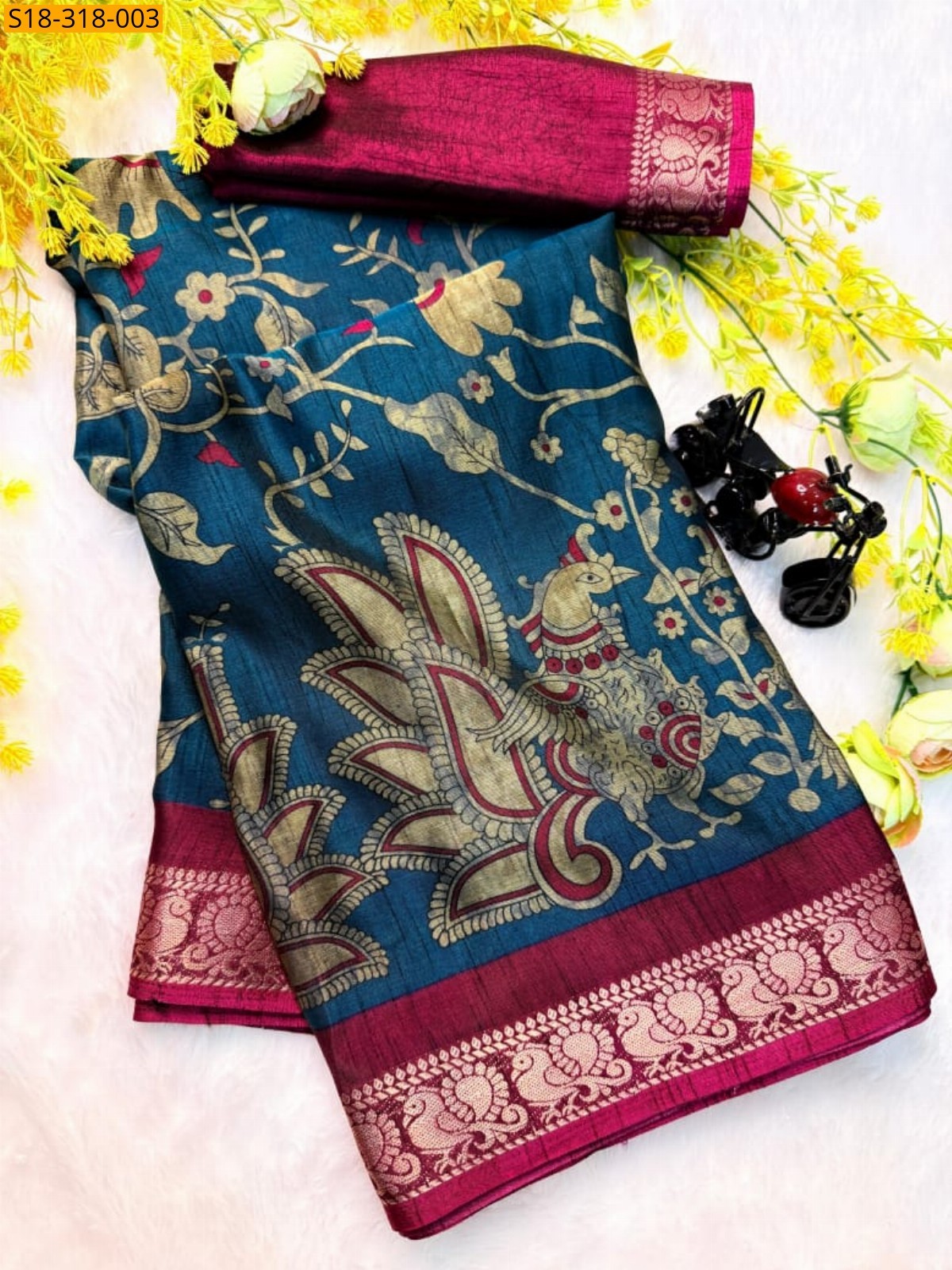 Navy Blue Dola silk sarees