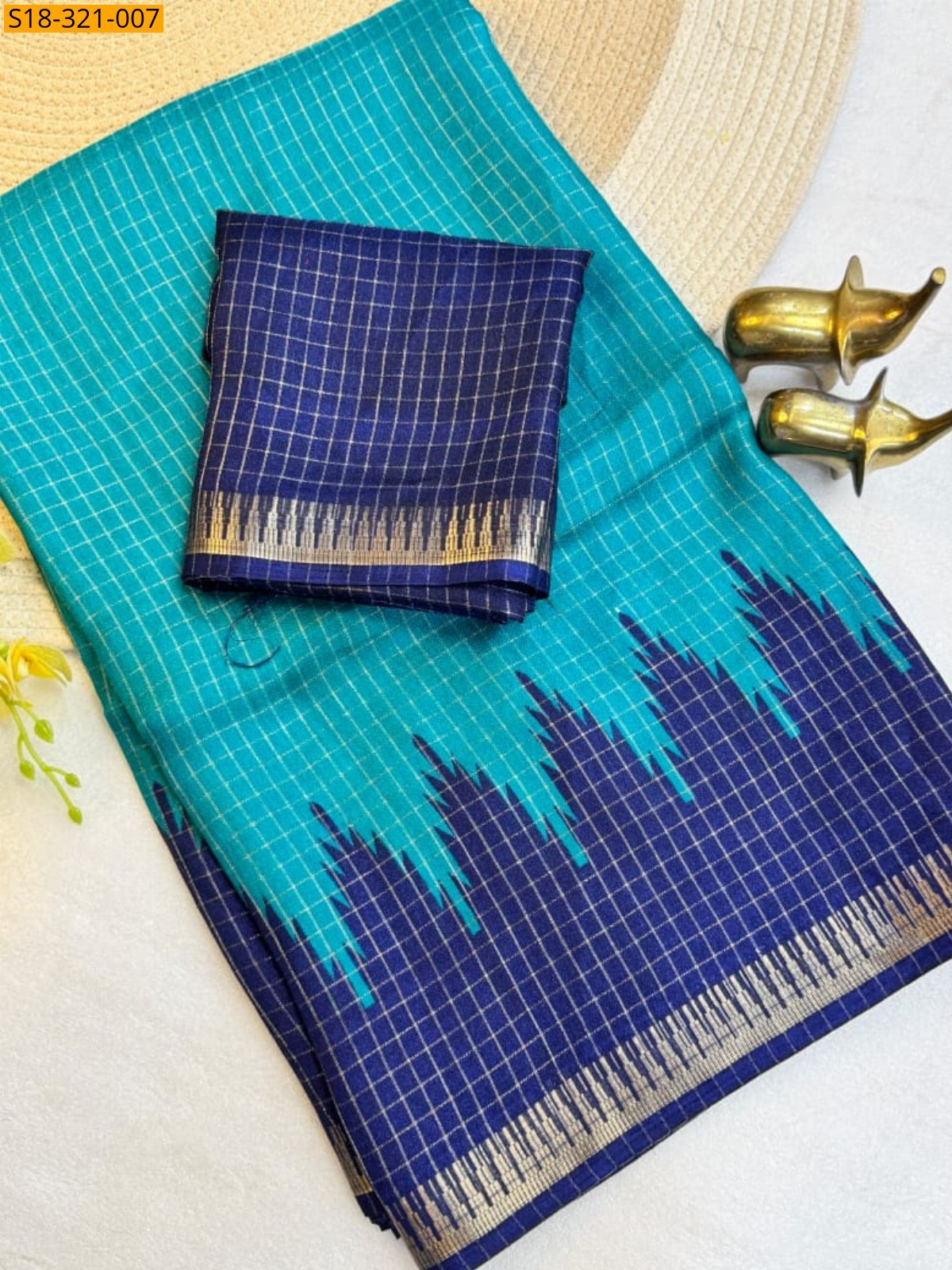 Blue Fancy Marshmellow Saree