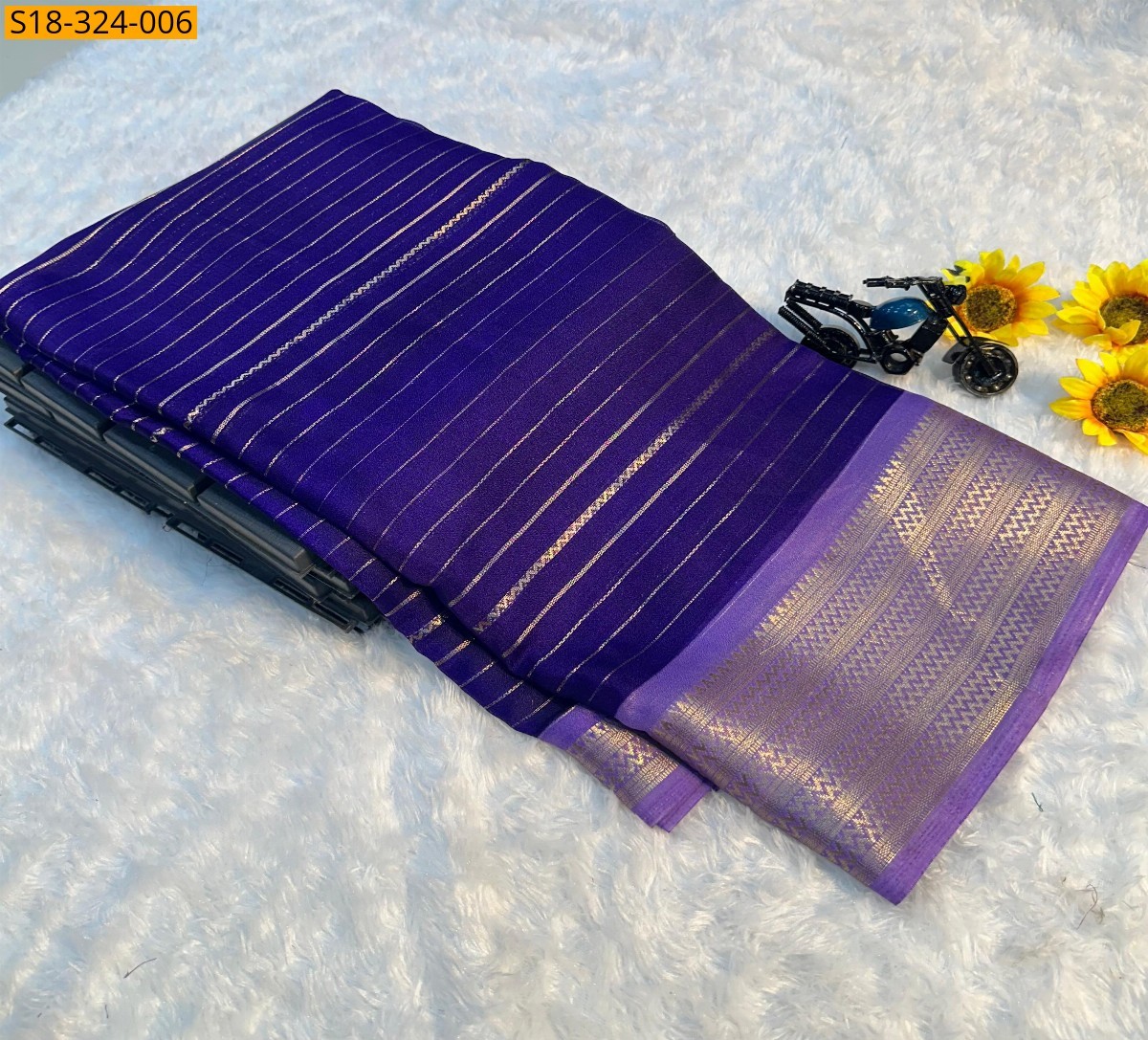 Violet Fancy mysore silk saree