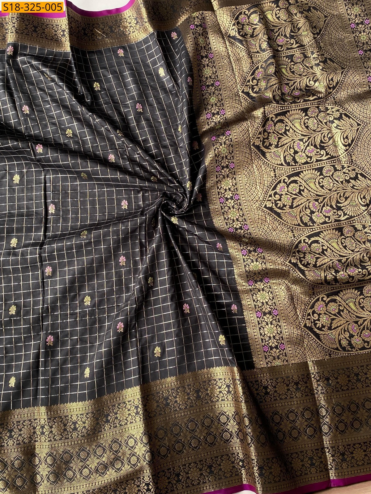Black Fancy handloom saree