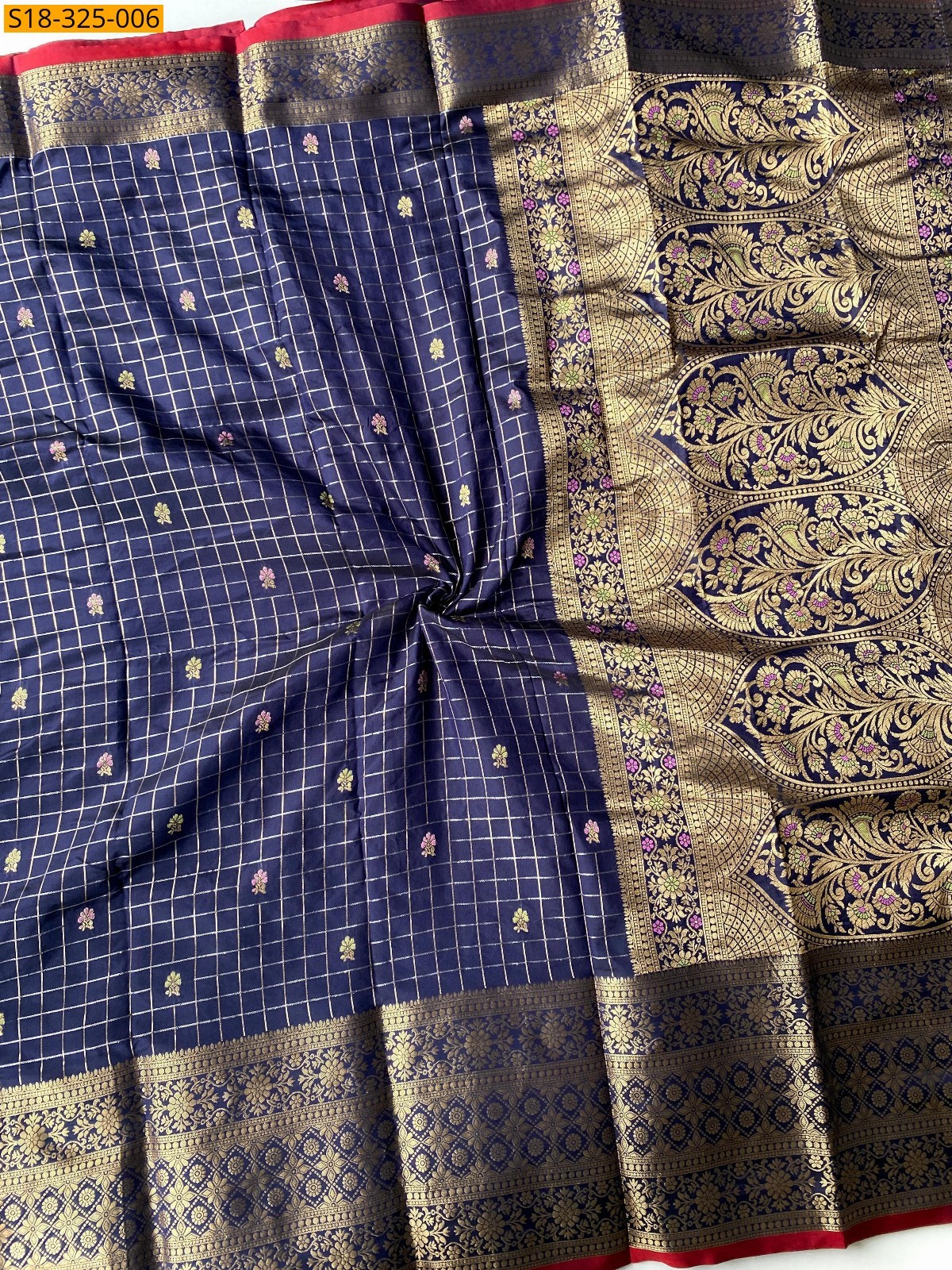 Navy Fancy handloom saree